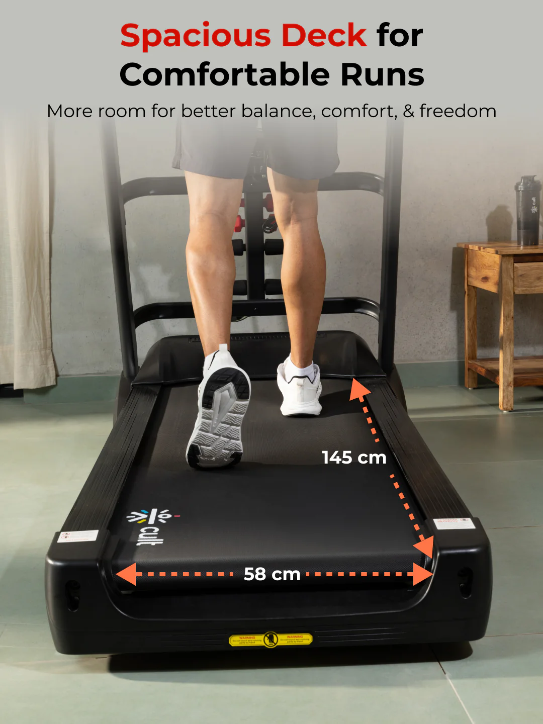Smartrun Davie 7 HP Peak Treadmill | 15-level Auto-Incline & Massager | Max Weight-150kg | Max Speed-20kmph (with 6 Months Extended Warranty) - Image 11