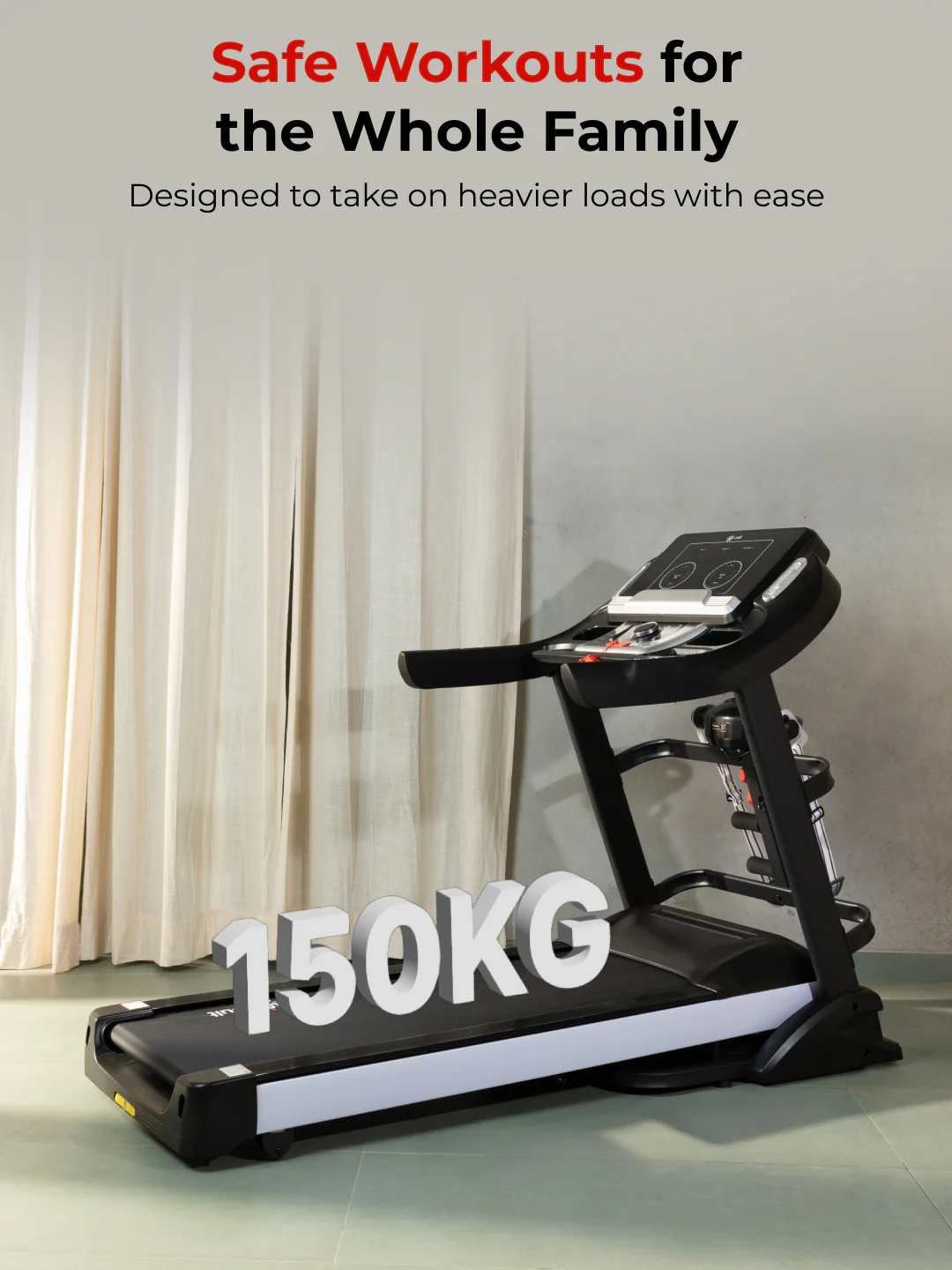 Smartrun Davie 7 HP Peak Treadmill | 15-level Auto-Incline & Massager | Max Weight-150kg | Max Speed-20kmph (with 6 Months Extended Warranty) - Image 5