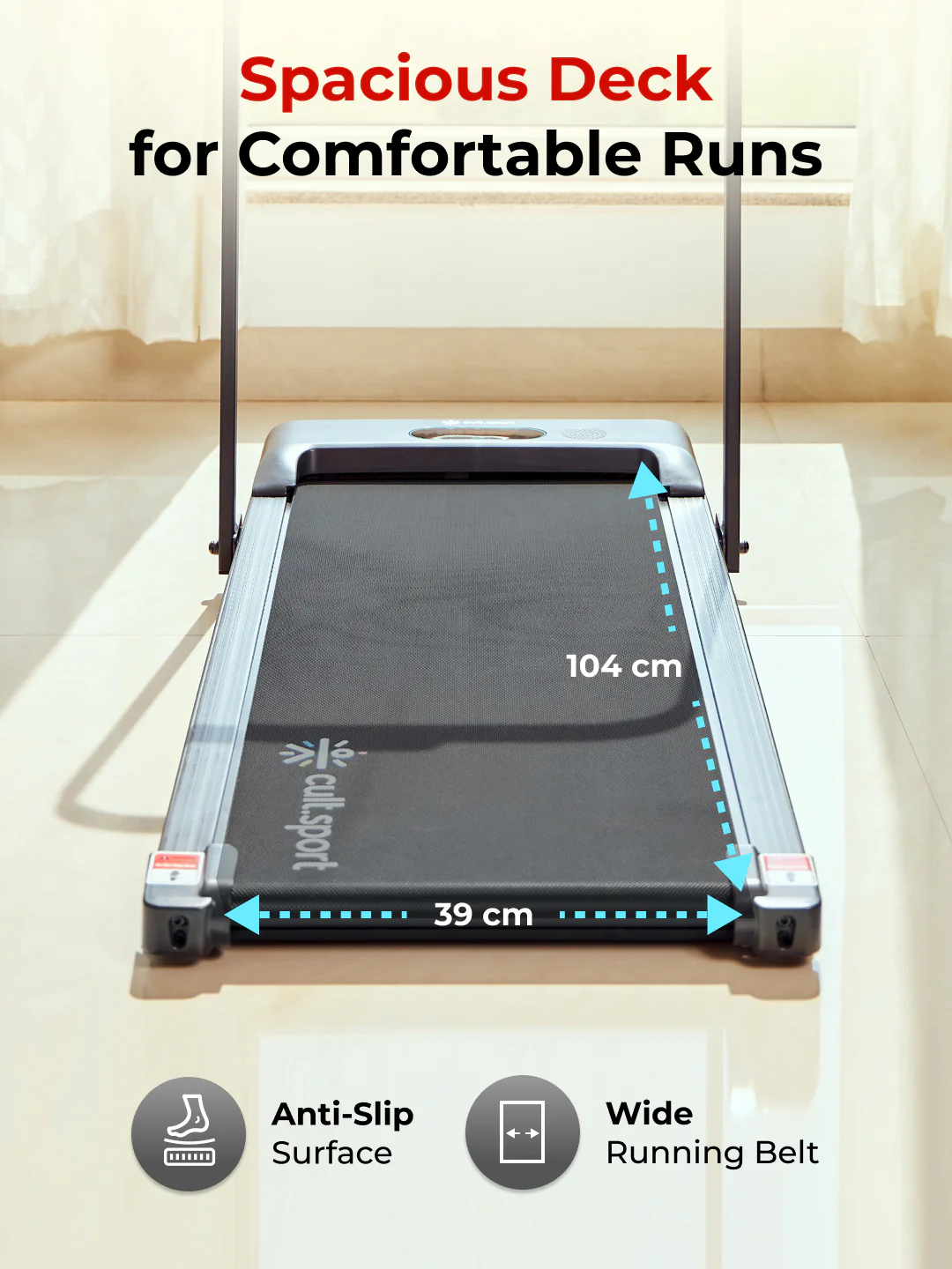 Smartrun Baytown 2HP Peak Walking pad | Max Speed-8kmph | Max Weight-110kg | Walking Pad for Home Use (with 6 months extended warranty) - Image 6