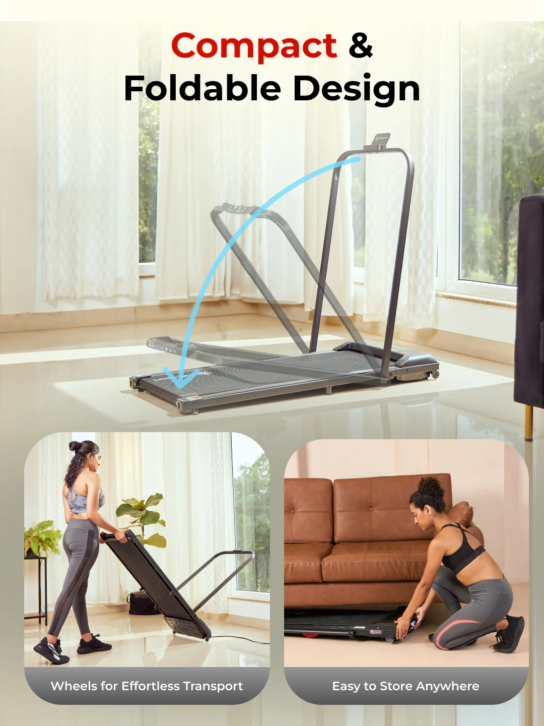 Smartrun Baytown 2HP Peak Walking pad | Max Speed-8kmph | Max Weight-110kg | Walking Pad for Home Use (with 6 months extended warranty) - Image 7