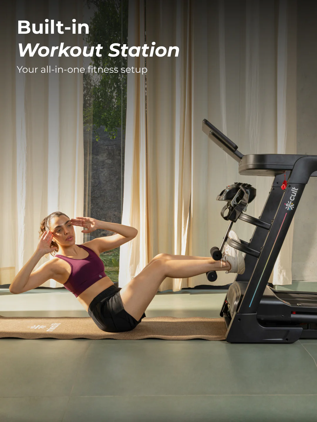 Cult SmartStrideSprint BLDC Motor (6HP Peak) Treadmill with Massager | Max Weight: 140kg | 15 Level Auto Incline (with 6 Months extended warranty) - Image 7