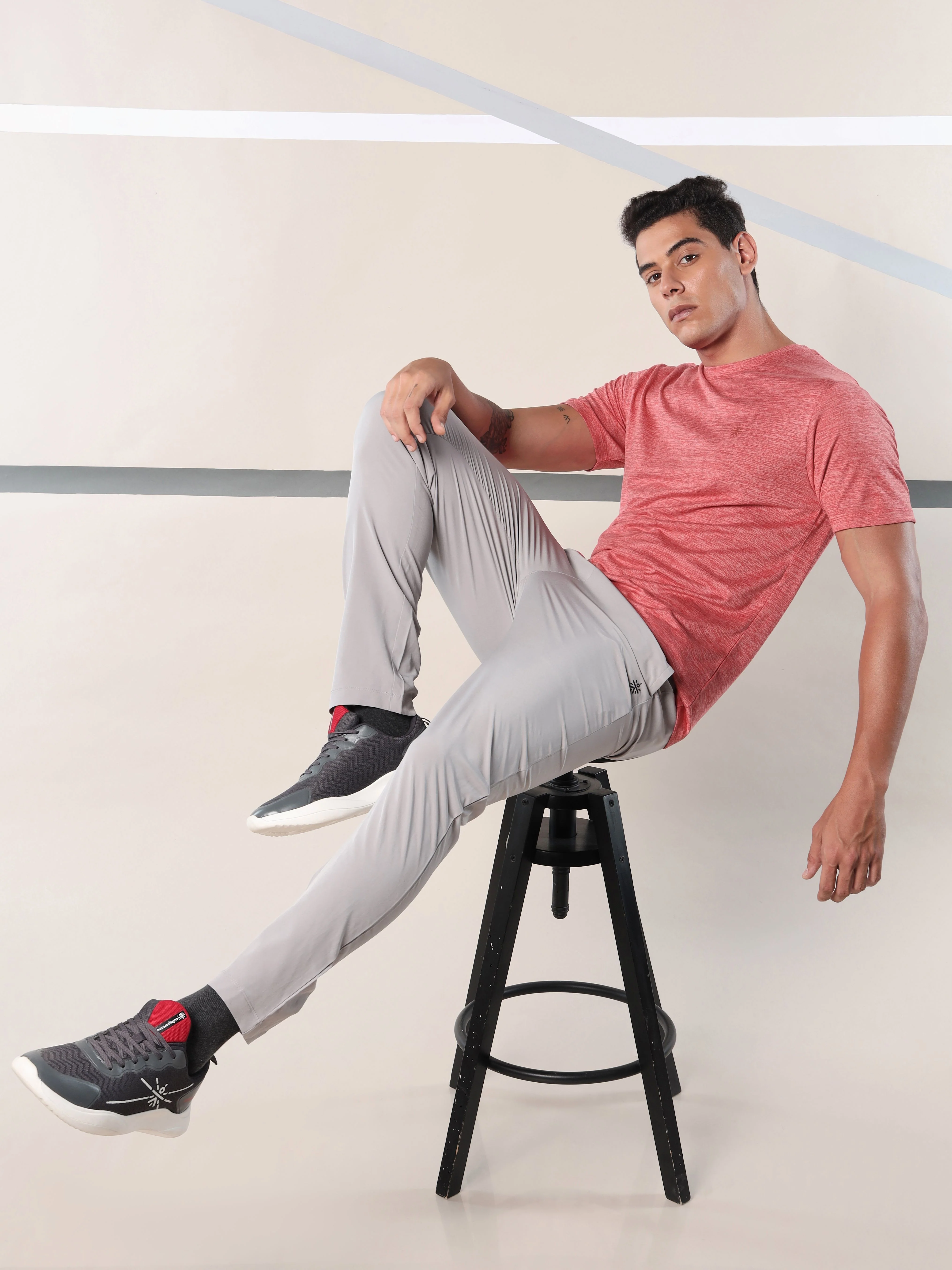Men's Train All Day Red Comfortech T-shirt - Image 3