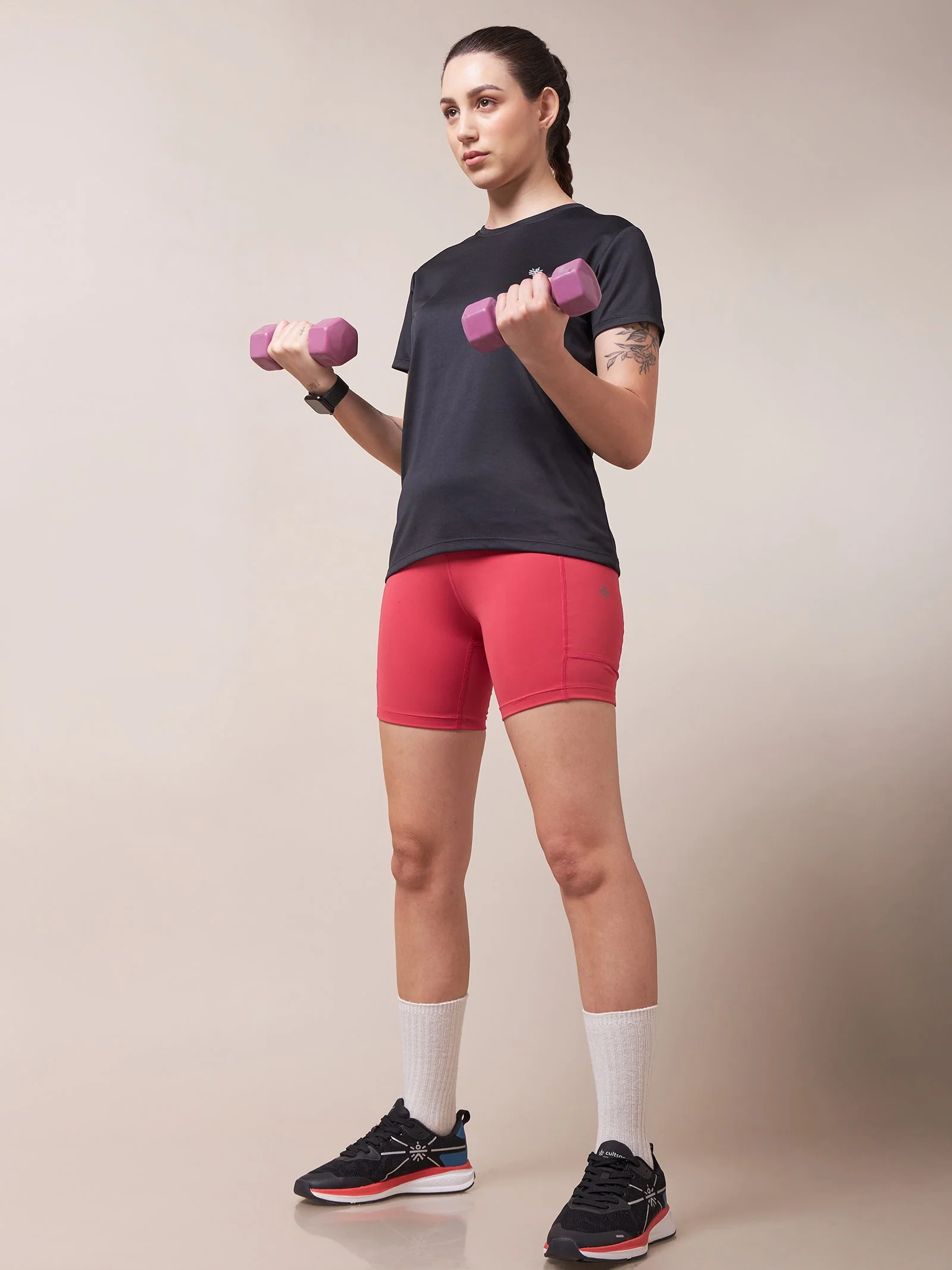 Solid Active T-shirt with Logo - Image 2