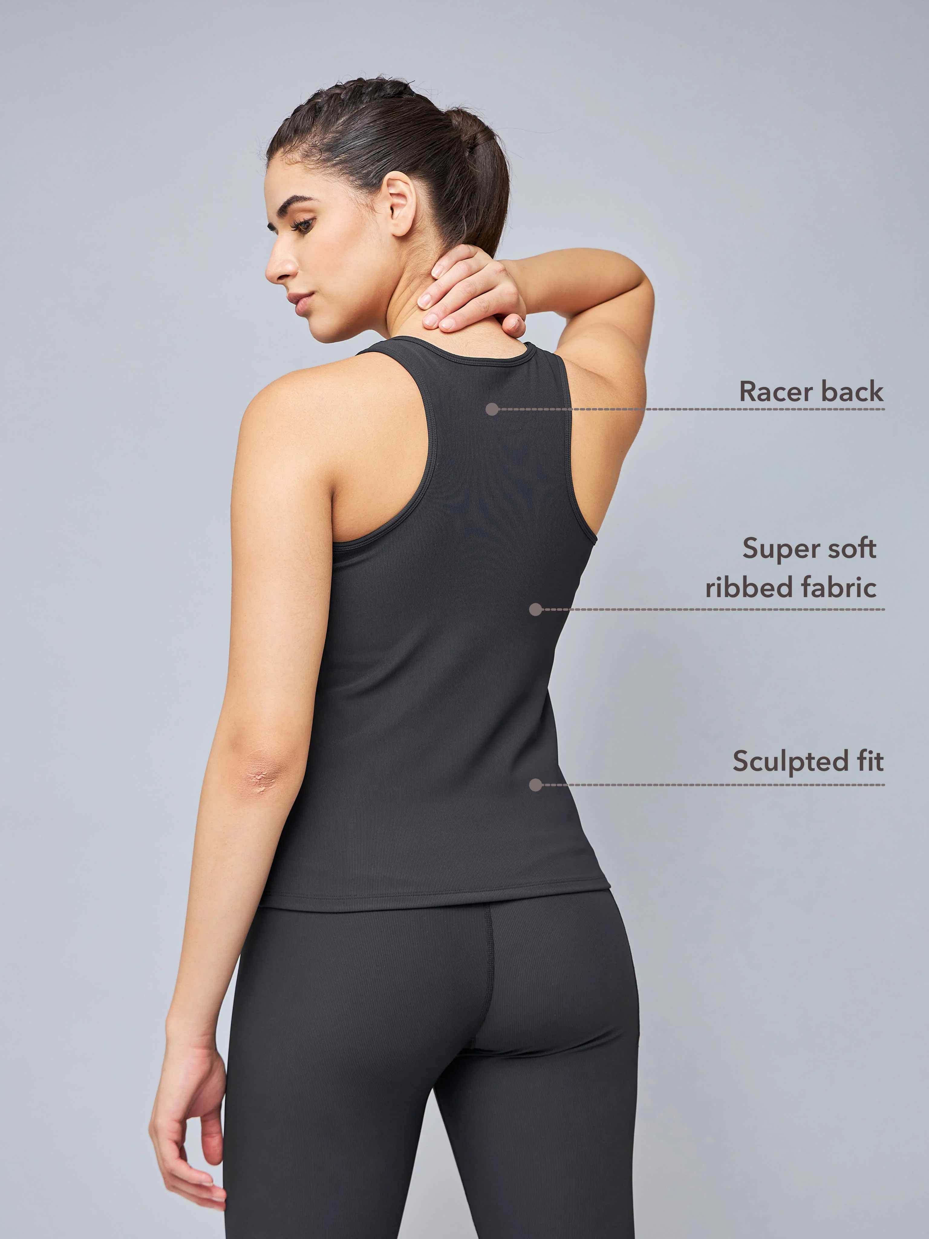 Solid Racerback Tank Top - Image 4