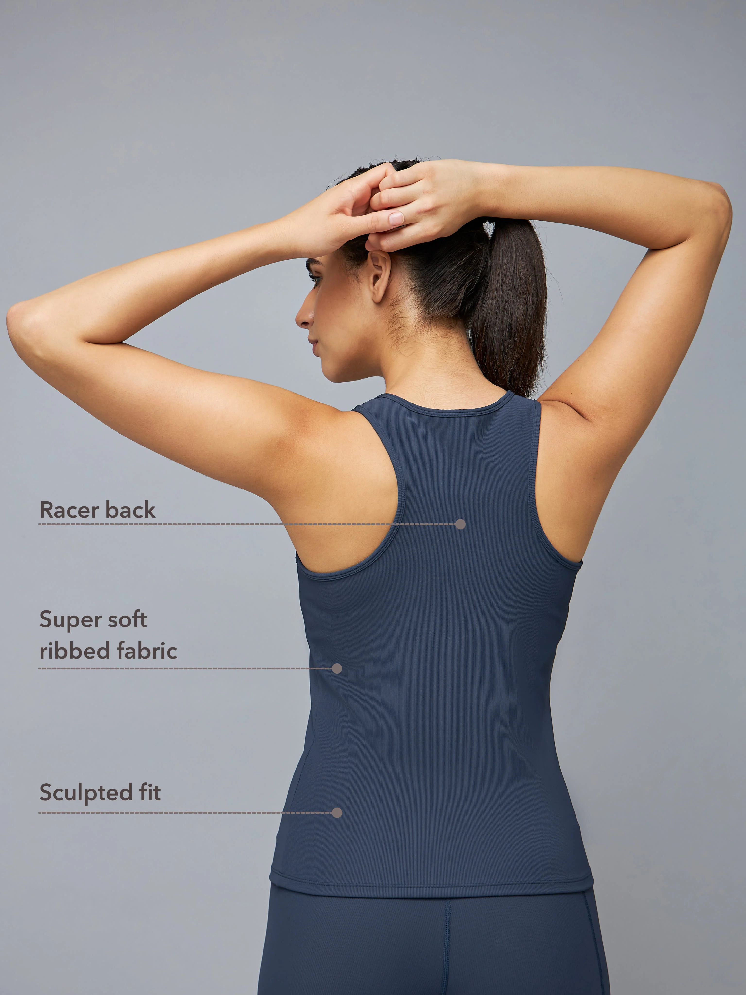Solid Racerback Tank Top - Image 3