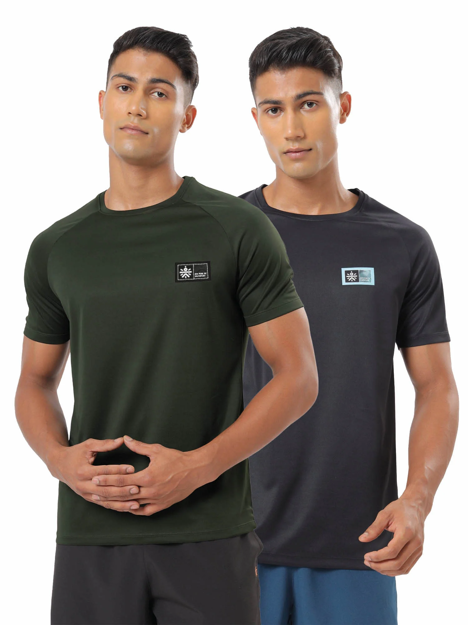 Solid Raglan T-shirt with Logo Pack of 2 - Image 8