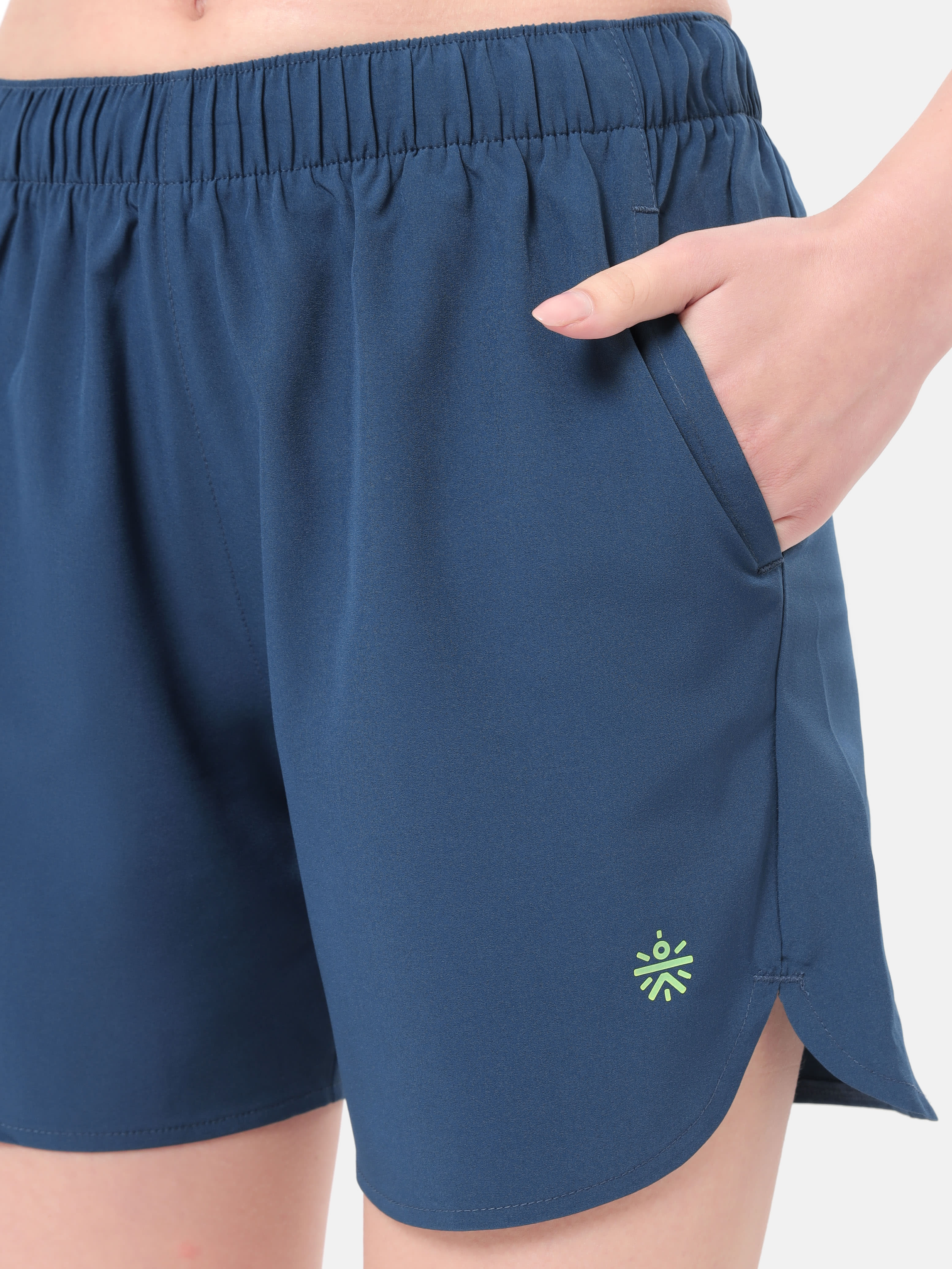 Pack of 2 Solid Shorts with Curved Hem - Image 7
