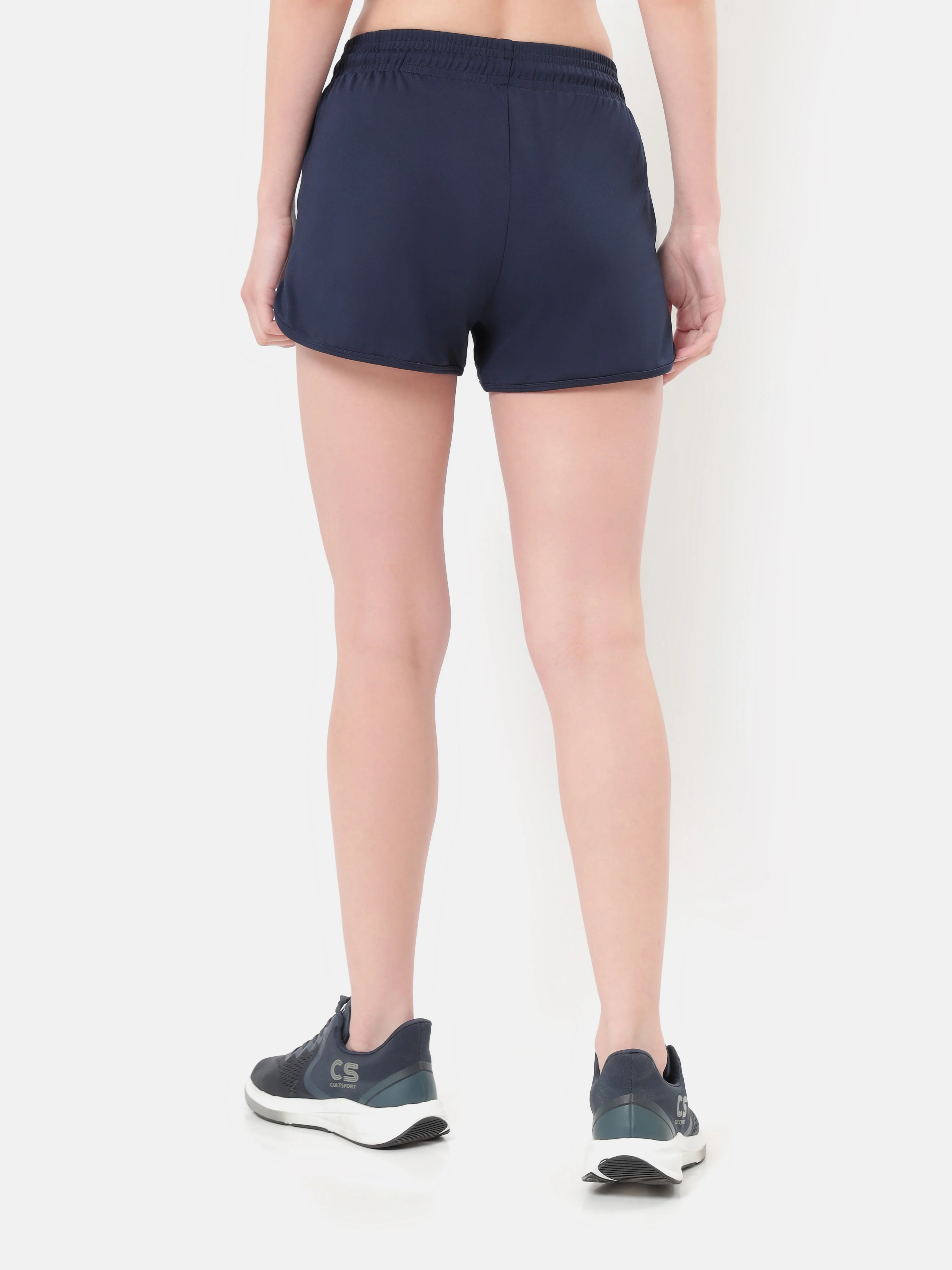 Solid Shorts with Curved Hem Pack of 2 - Image 3