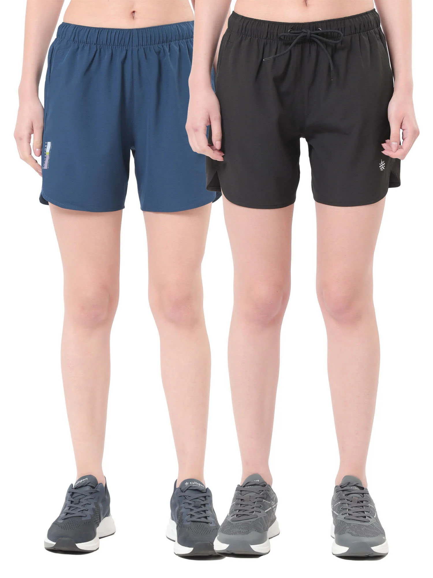 Pack of 2 Solid Shorts with Curved Hem - Image 8