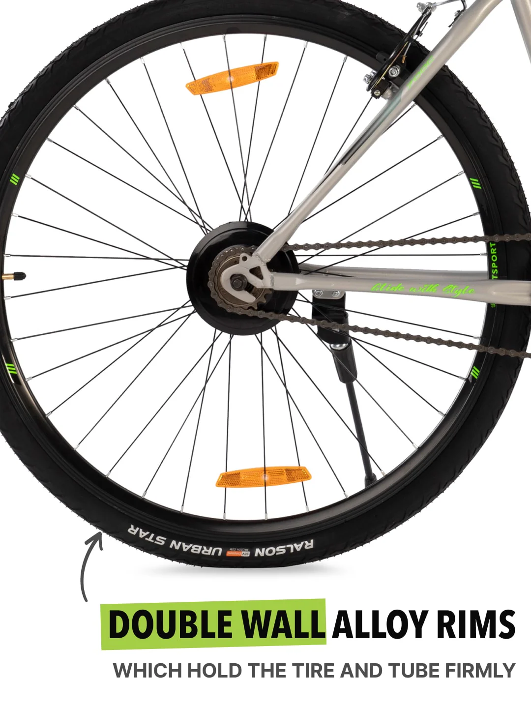 Sonic700CGrey Steel Single Speed 700CCity Bike - Image 5