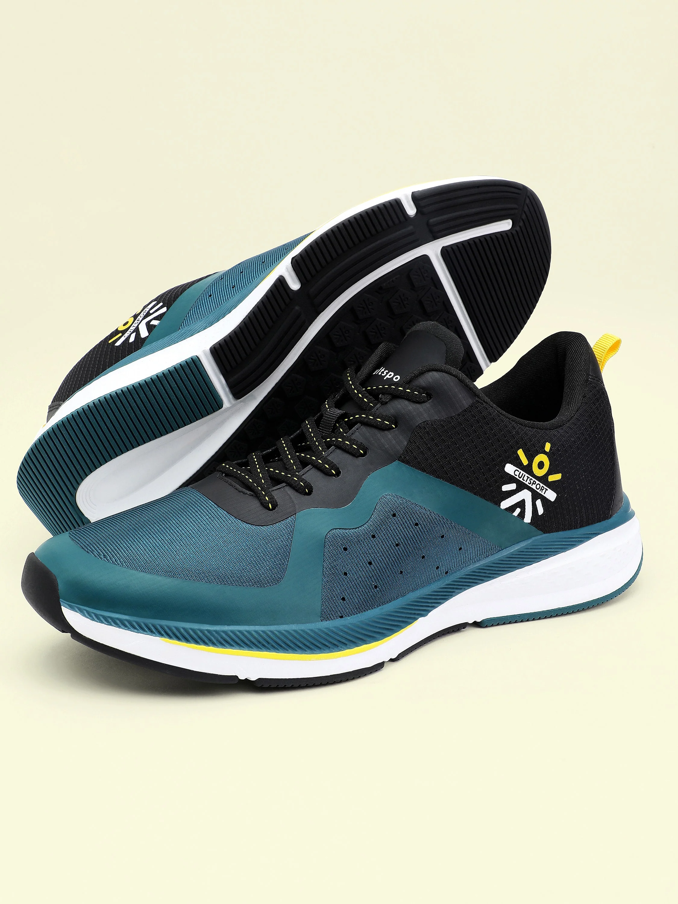 cult Speedster Men Running Shoes - Black/ Dark Teal - Image 4