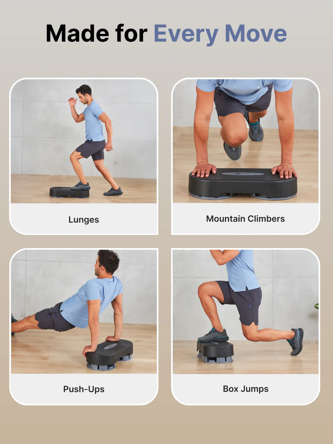 Stepper with Height Adjustment, Anti-Skid Rubber Pads & Slip-Resistant Platform - Image 6