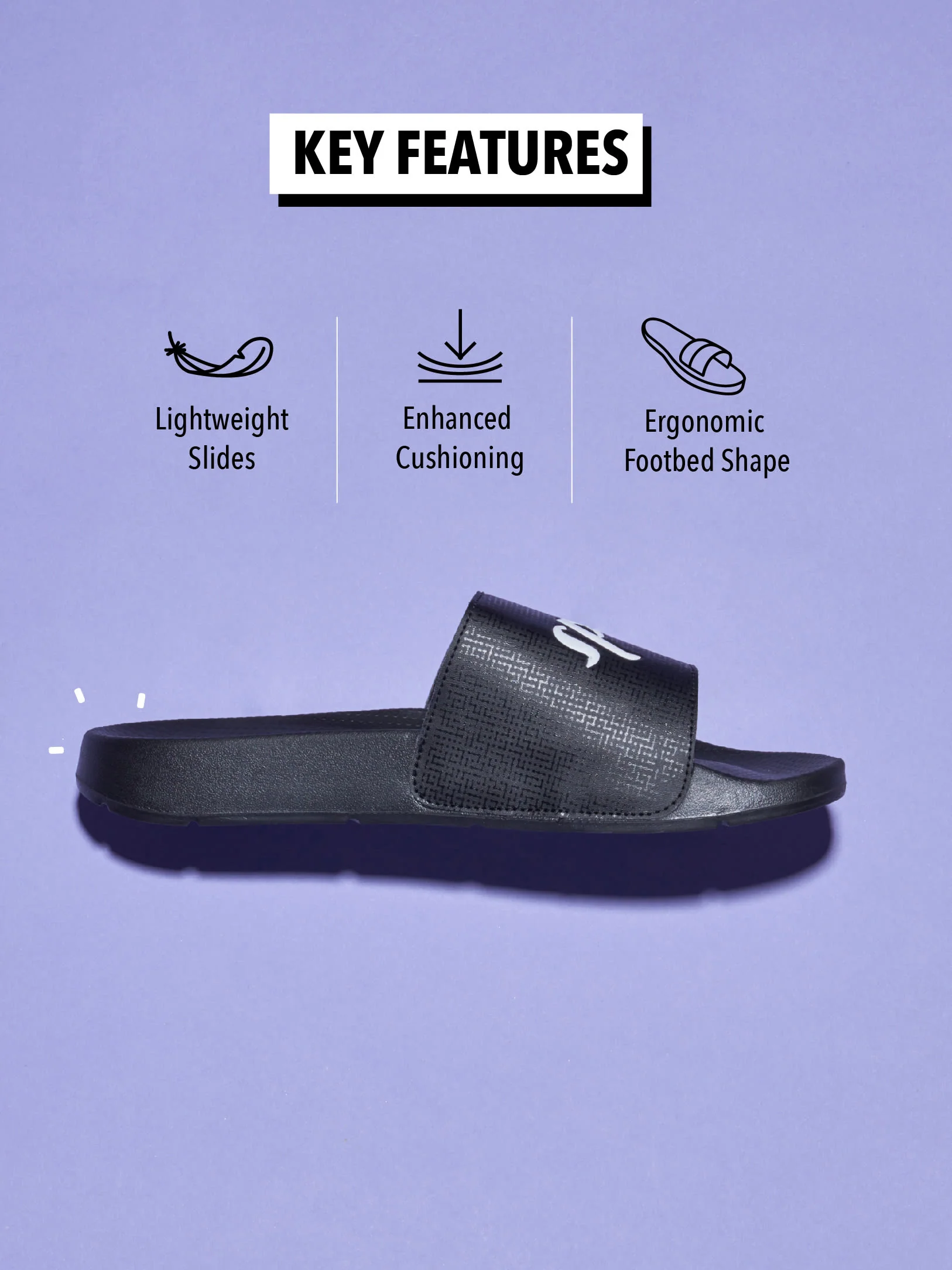 cult Swift Black Men Slides - Image 3