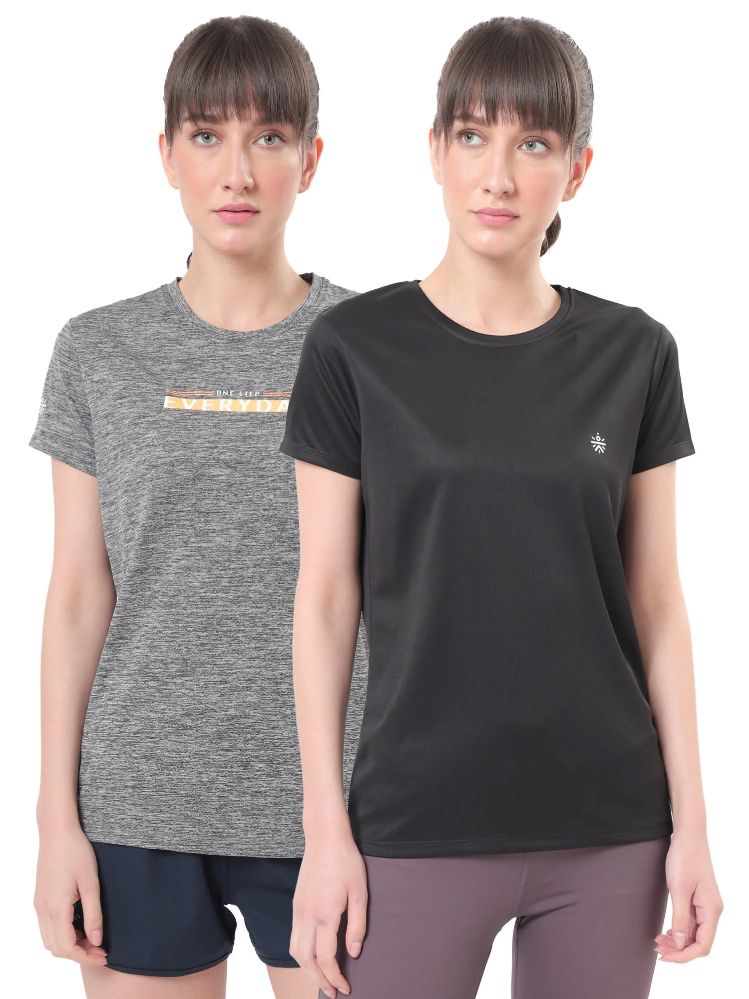 Textured Active T-shirt with Graphic Pack of 2 - Image 8