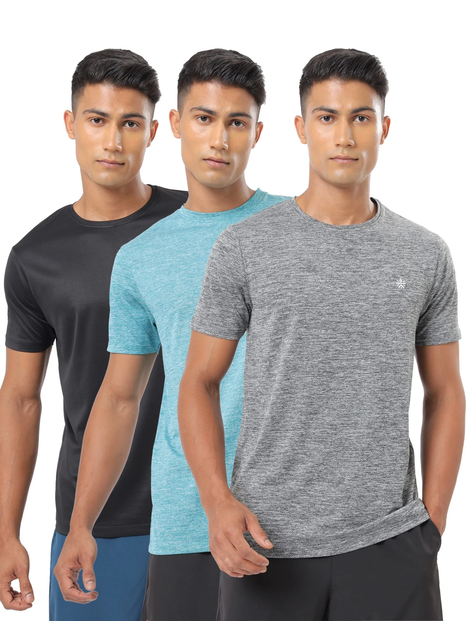Textured Performance T-shirt with Logo Pack of 3 - Image 7