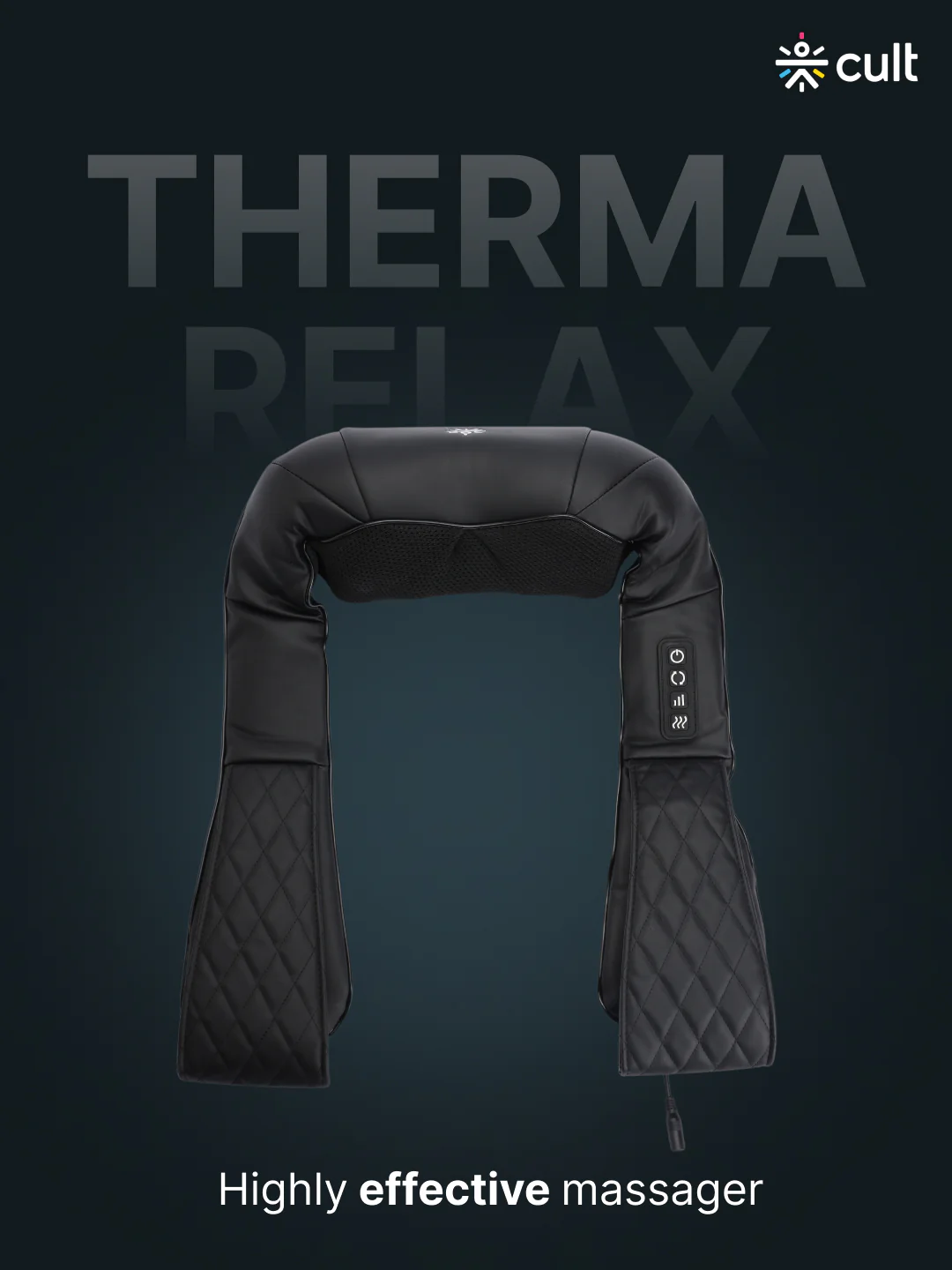 Cult Therma Relax Deep Heal Shiatsu Massager with Infrared Heat Therapy, Kneading Massage for Shoulder, Neck, Back, and Muscle Pain Relief - Image 2