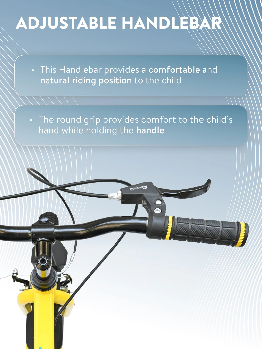 Throne 20T Steel Kids Bike with Rigid Fork, Single Wall Rim, V brakes and Chain Guard Yellow Blue - Image 6