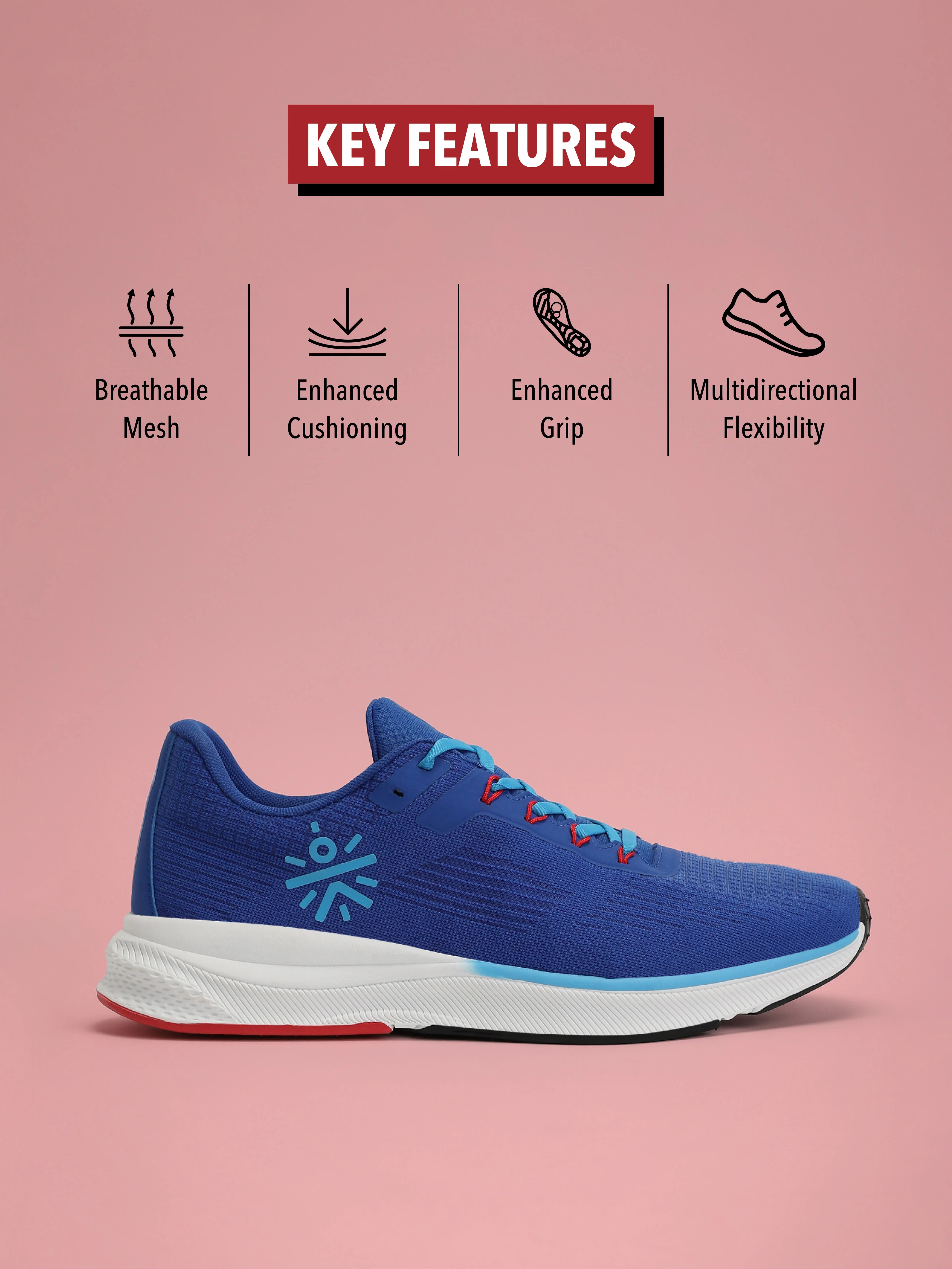 cult Thunderbird Men Running Shoes - Royal Blue - Image 3