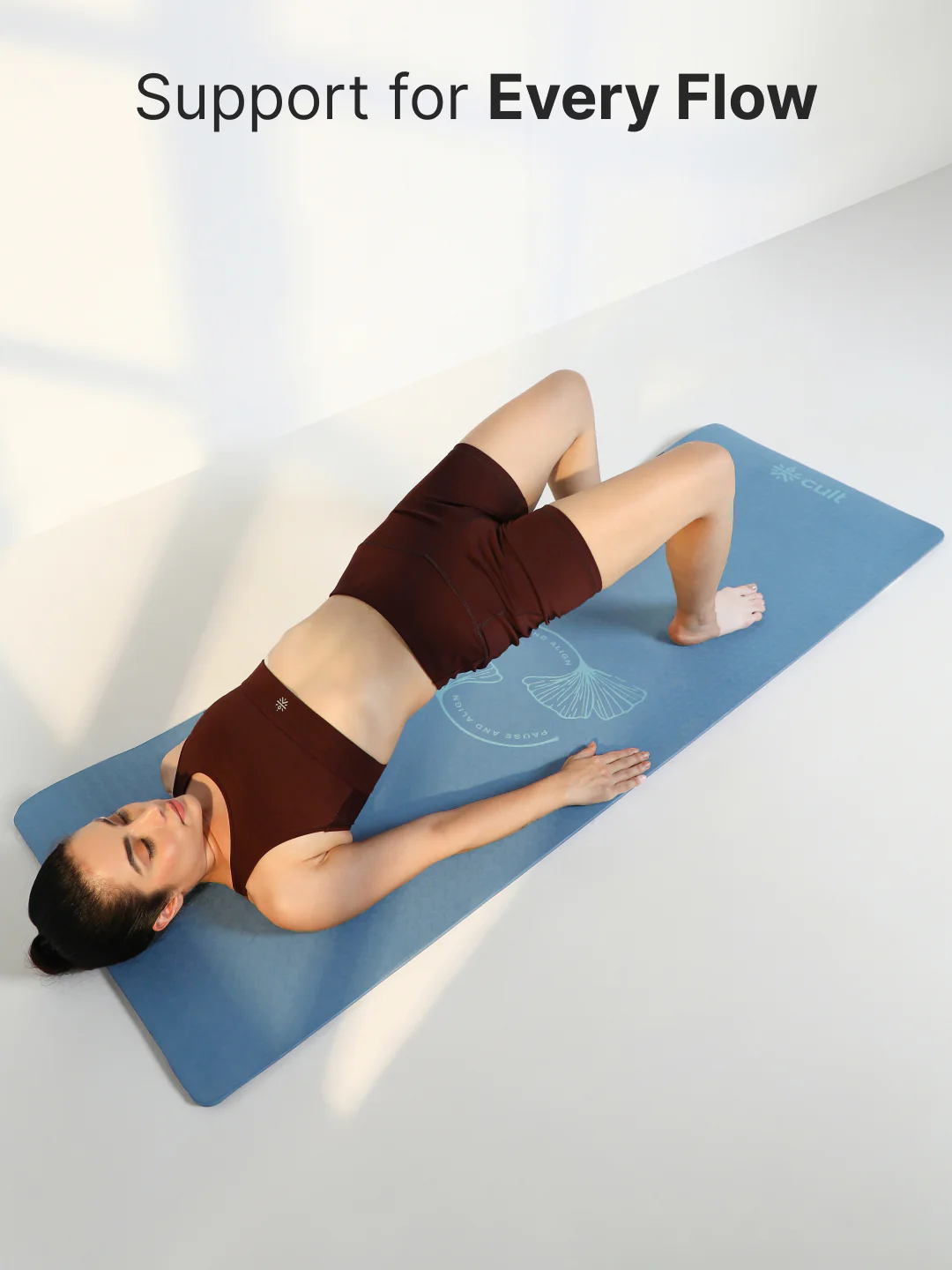 CULT TPE Yoga Mat 10mm Extra Thick with Carry Strap and Bag   Non-Toxic, Latex-Free, Anti-Slip, Tear-Resistant & Lightweight   Superior Cushioning for Joint Support, Meditation & Home Workouts- Teal - Image 3