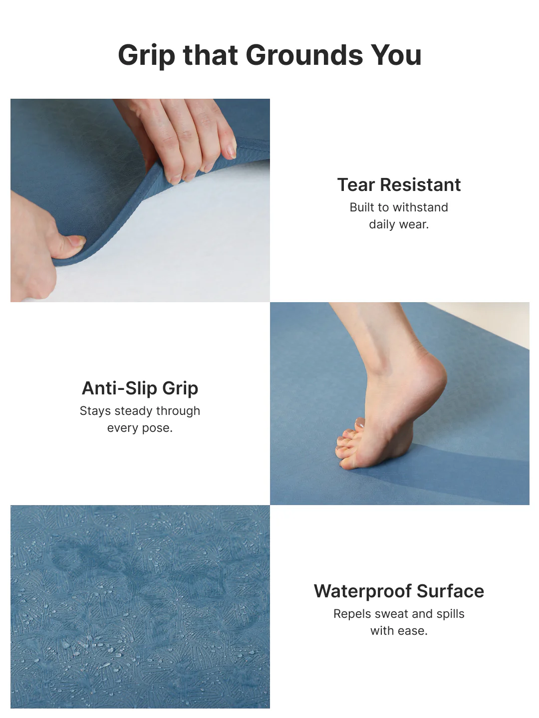 CULT TPE Yoga Mat 10mm Extra Thick with Carry Strap and Bag   Non-Toxic, Latex-Free, Anti-Slip, Tear-Resistant & Lightweight   Superior Cushioning for Joint Support, Meditation & Home Workouts- Teal - Image 5