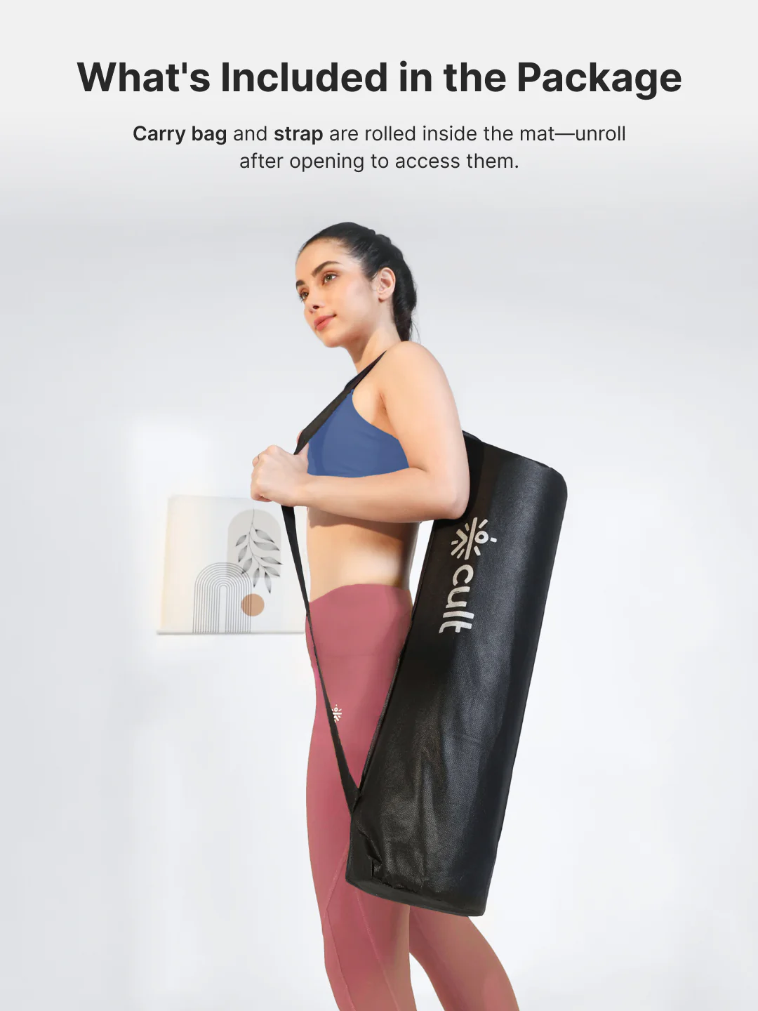 CULT TPE Yoga Mat 10mm Extra Thick with Carry Strap and Bag  Non-Toxic, Latex-Free, Anti-Slip, Tear-Resistant & Lightweight   Superior Cushioning for Joint Support, Meditation & Home Workouts- Navy - Image 11