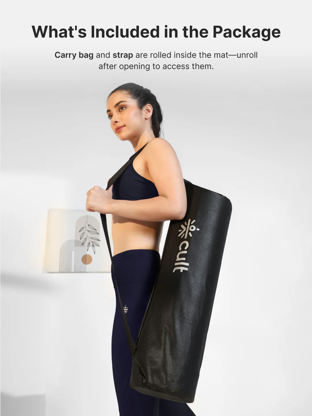CULT TPE Yoga Mat 10mm Extra Thick with Carry Strap and Bag   Non-Toxic, Latex-Free, Anti-Slip, Tear-Resistant & Lightweight   Superior Cushioning for Joint Support, Ideal for Yoga, Pilates, Meditation & Home Workouts - Maroon - Image 11