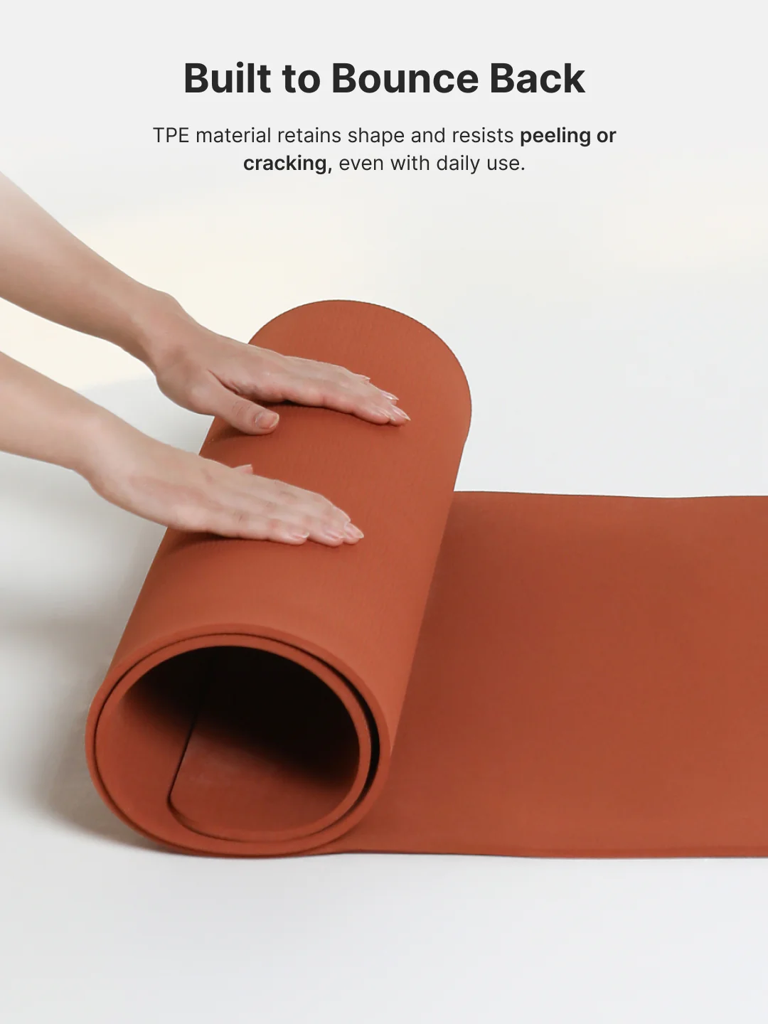 Cult TPE Yoga Mat, Non-Toxic Latex-Free, Anti-Slip, Extra-Thick Cushioning, Tear-Resistant, Travel Strap 6mm (Brown) - Image 7
