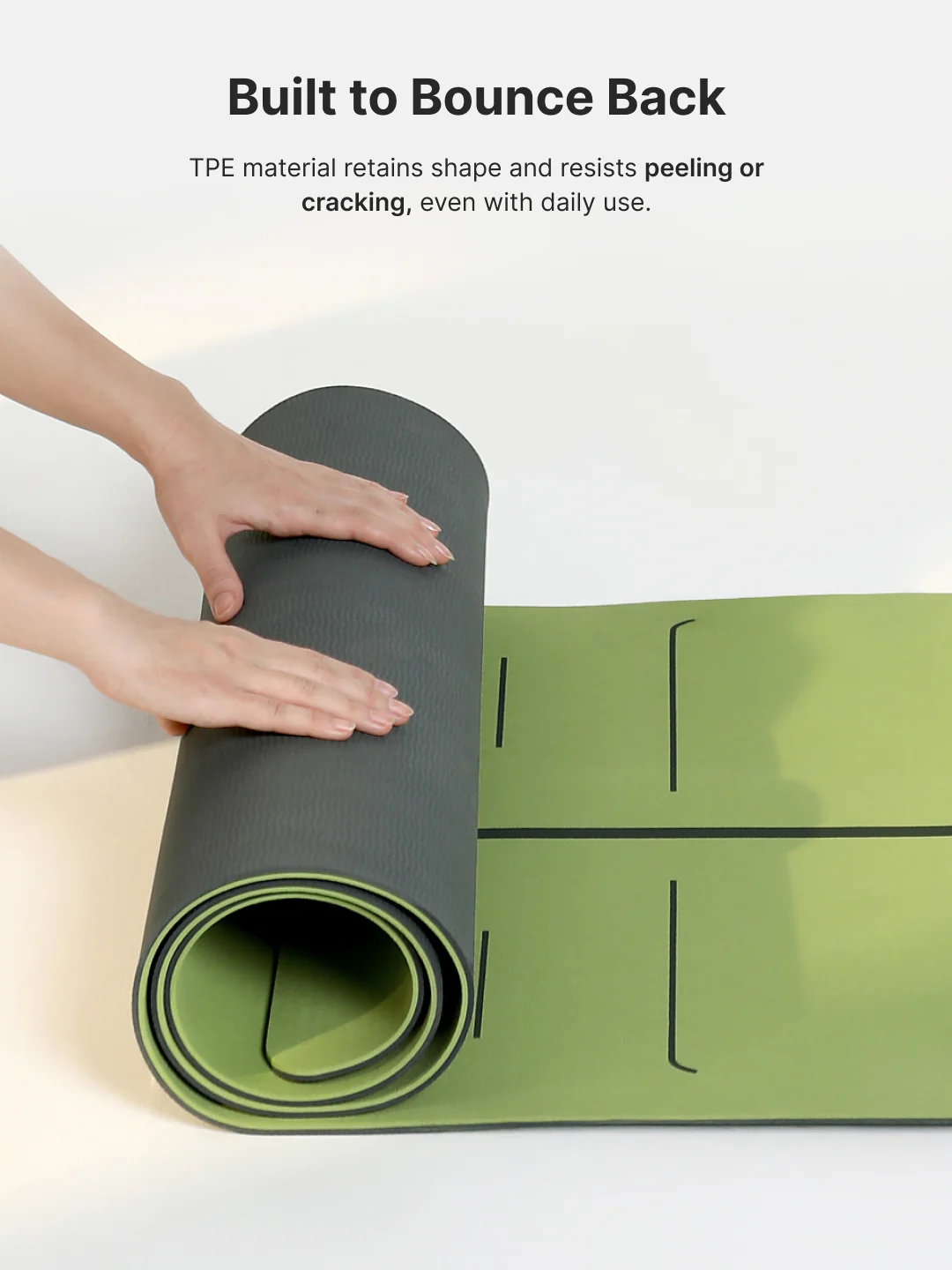 Cult TPE Yoga Mat, Non-Toxic Latex-Free, Anti-Slip, Extra-Thick Cushioning, Tear-Resistant, Travel Strap 6mm (Seismic Green) - Image 7