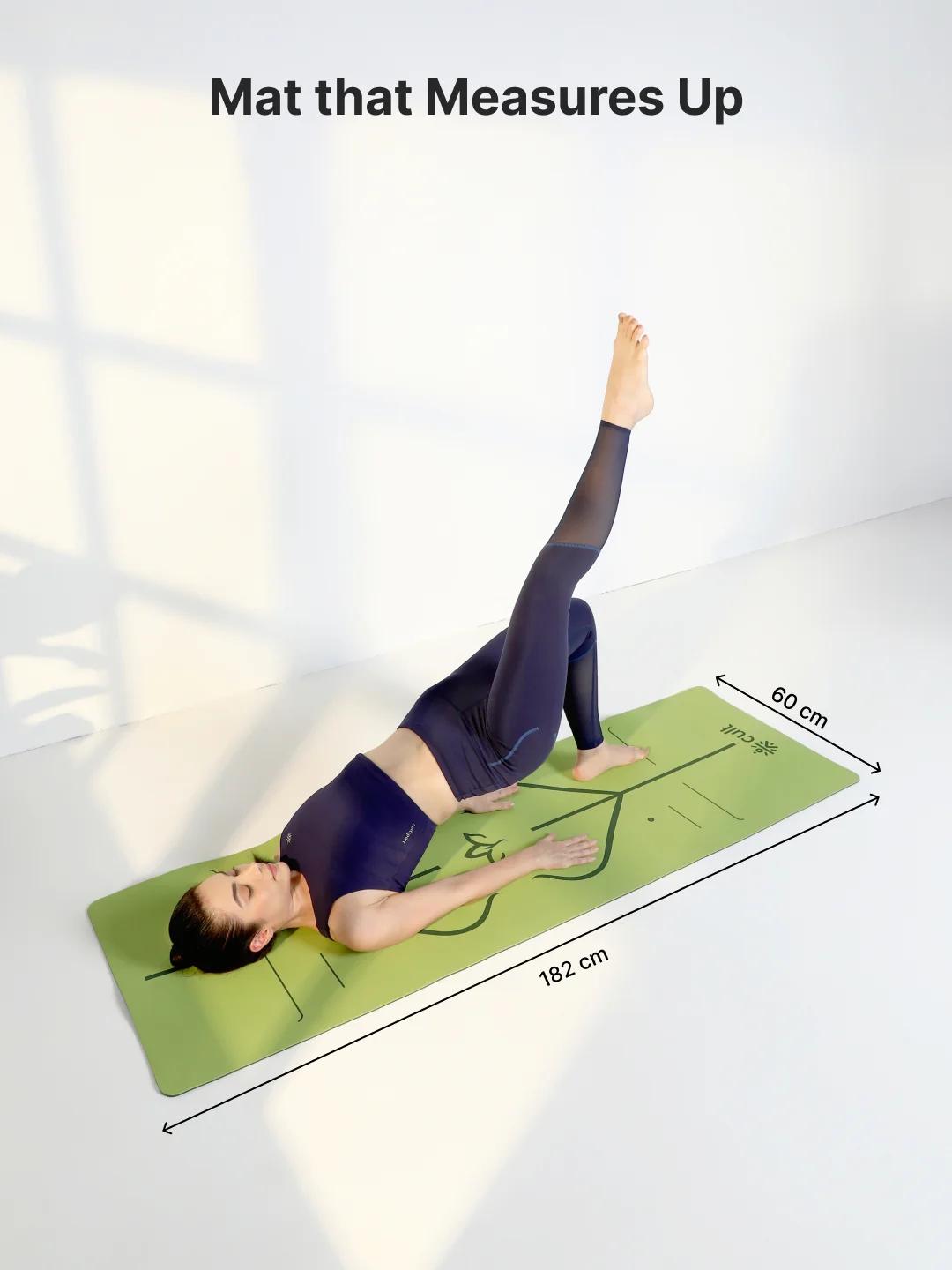 Cult TPE Yoga Mat, Non-Toxic Latex-Free, Anti-Slip, Extra-Thick Cushioning, Tear-Resistant, Travel Strap 6mm (Seismic Green) - Image 8