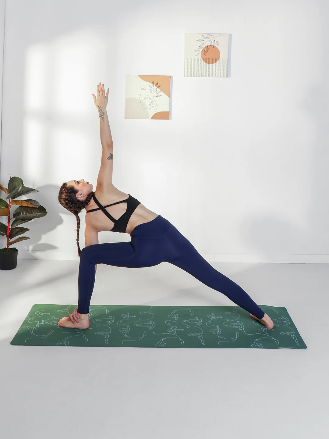 Cult TPE Yoga Mat, Non-Toxic Latex-Free, Anti-Slip, Extra-Thick Cushioning, Tear-Resistant, Travel Strap 6mm (Forest Green) - Image 2
