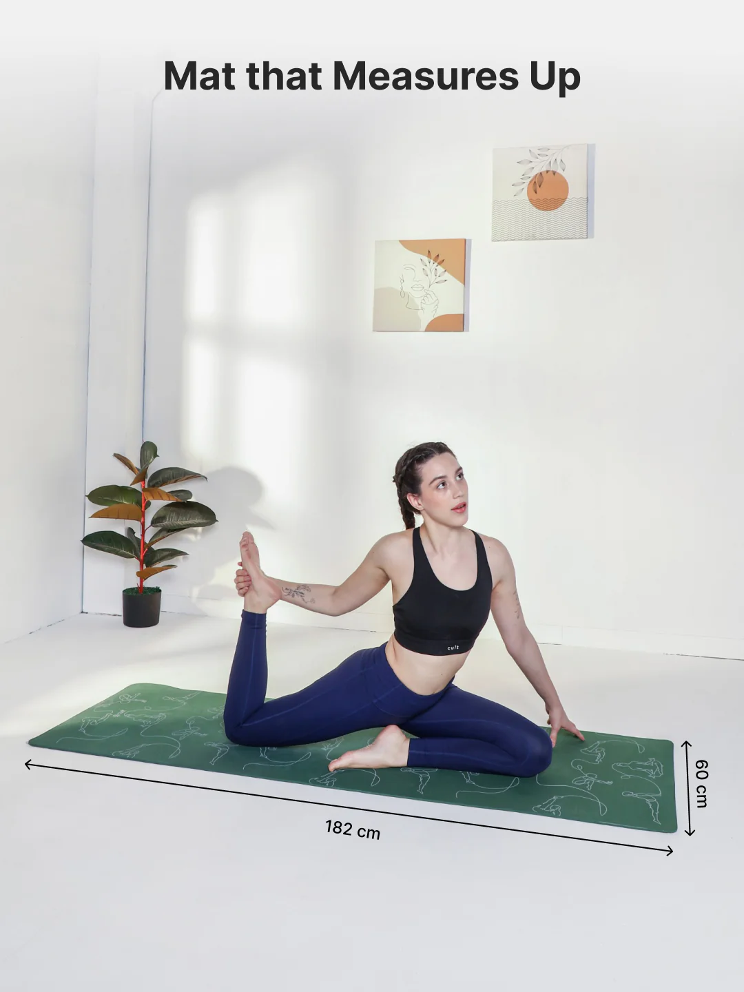 Cult TPE Yoga Mat, Non-Toxic Latex-Free, Anti-Slip, Extra-Thick Cushioning, Tear-Resistant, Travel Strap 6mm (Forest Green) - Image 8