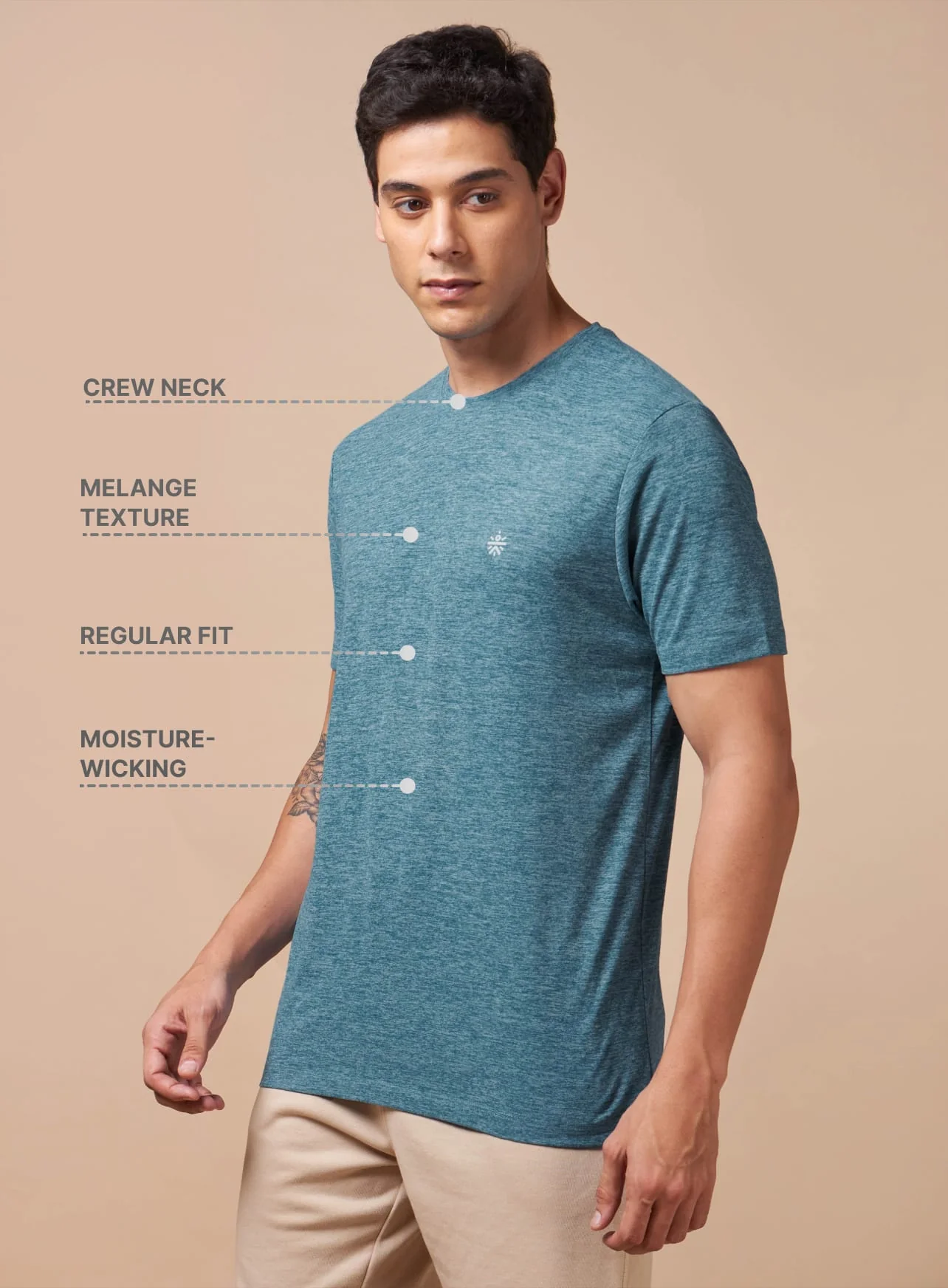 Men's Train All Day Blue Comfortech T-shirt - Image 5