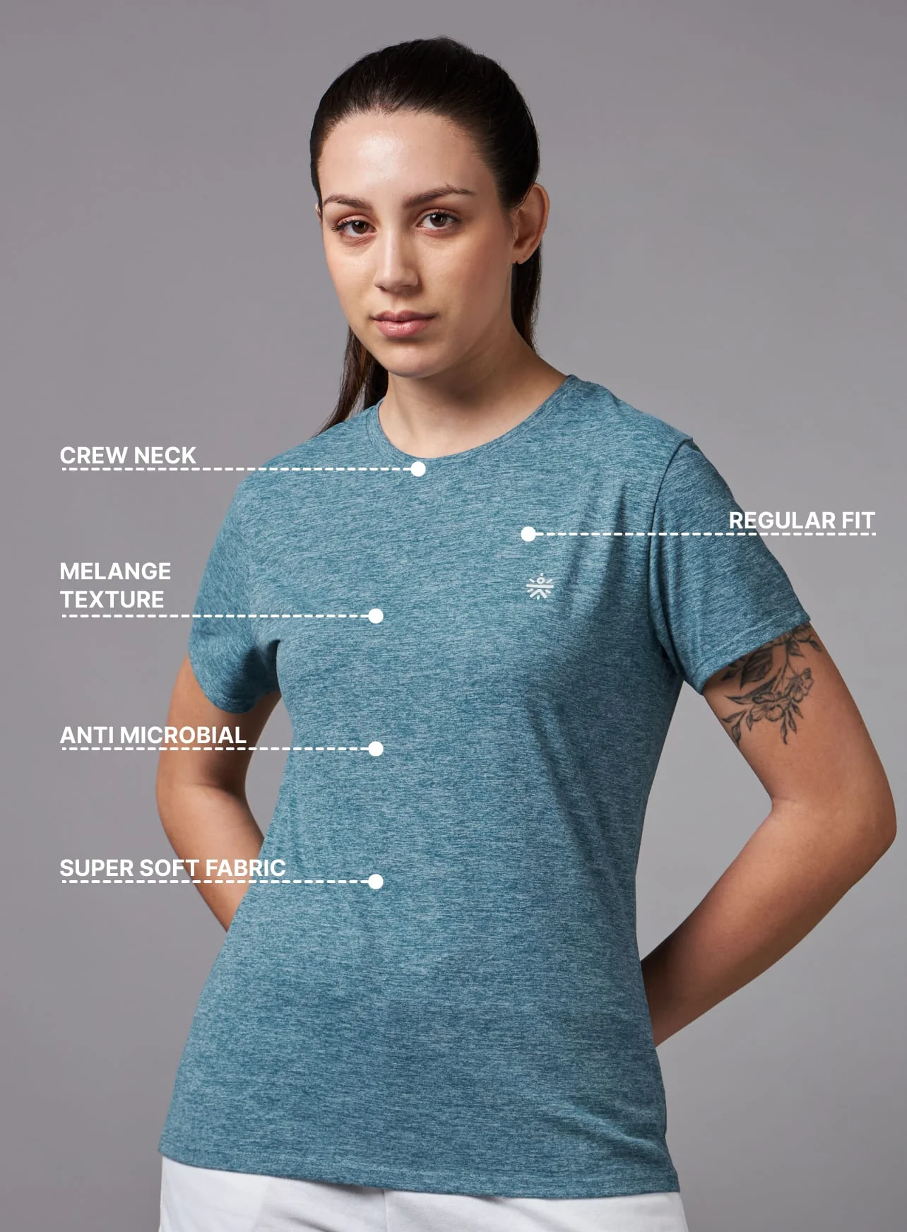 Women's Train All Day Blue Comfortech T-shirt - Image 4