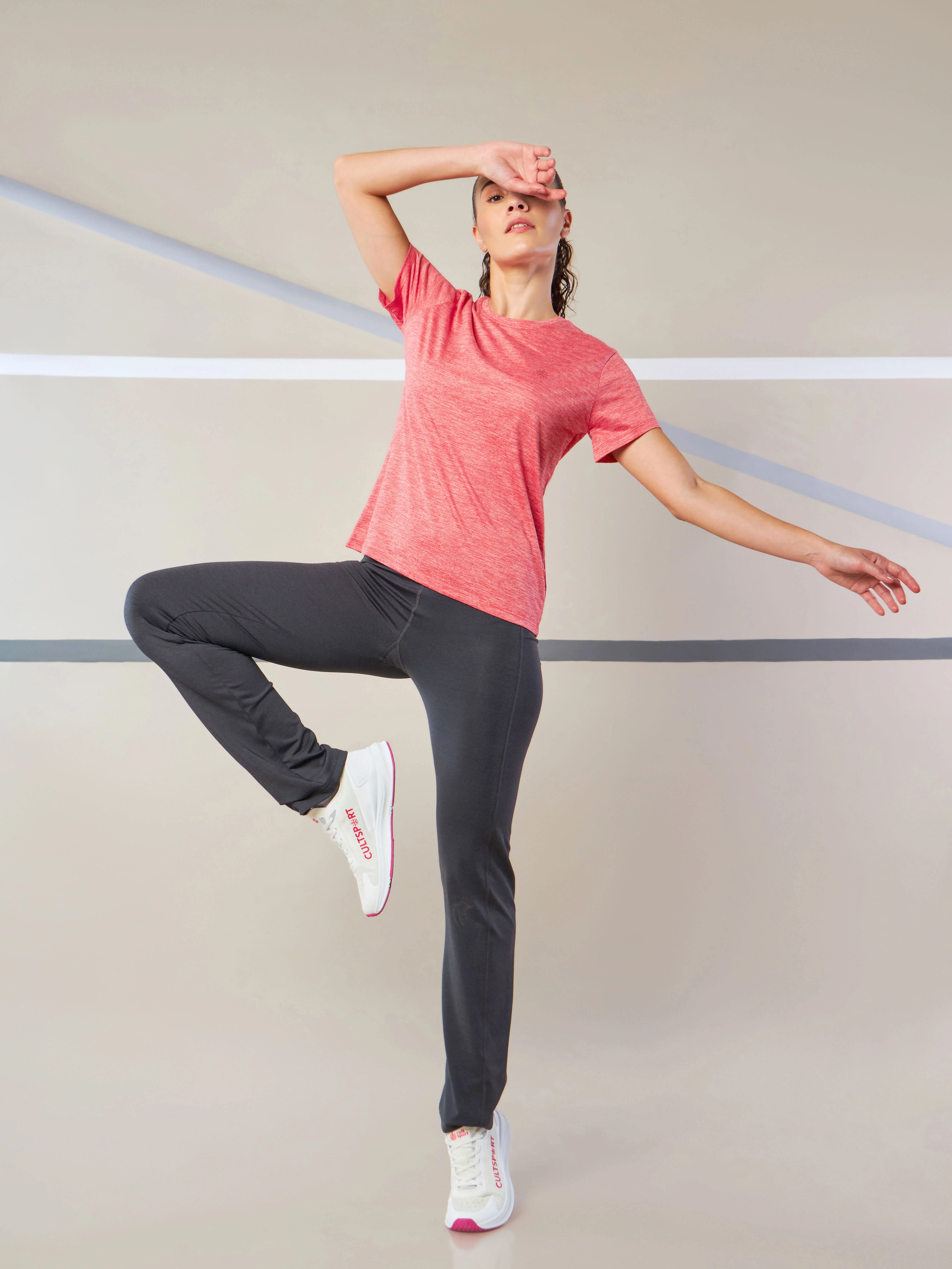 Women's Train All Day Red Comfortech T-shirt - Image 3