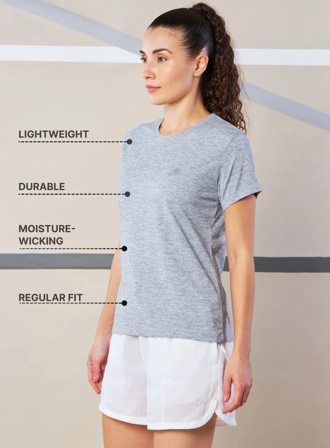 Women's Train All Day Grey Comfortech T-shirt - Image 5