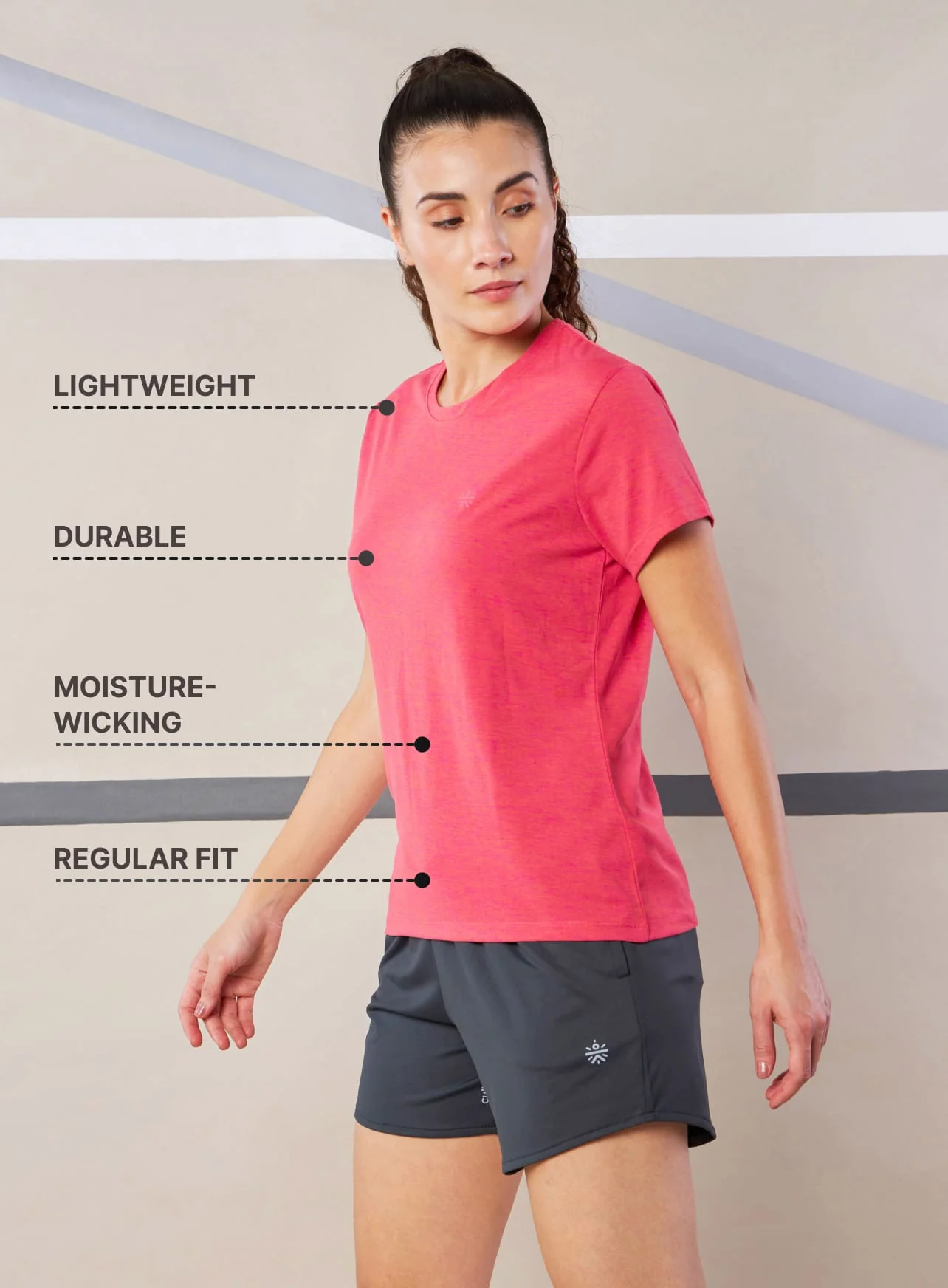 Women's Train All Day Pink Comfortech T-shirt - Image 5