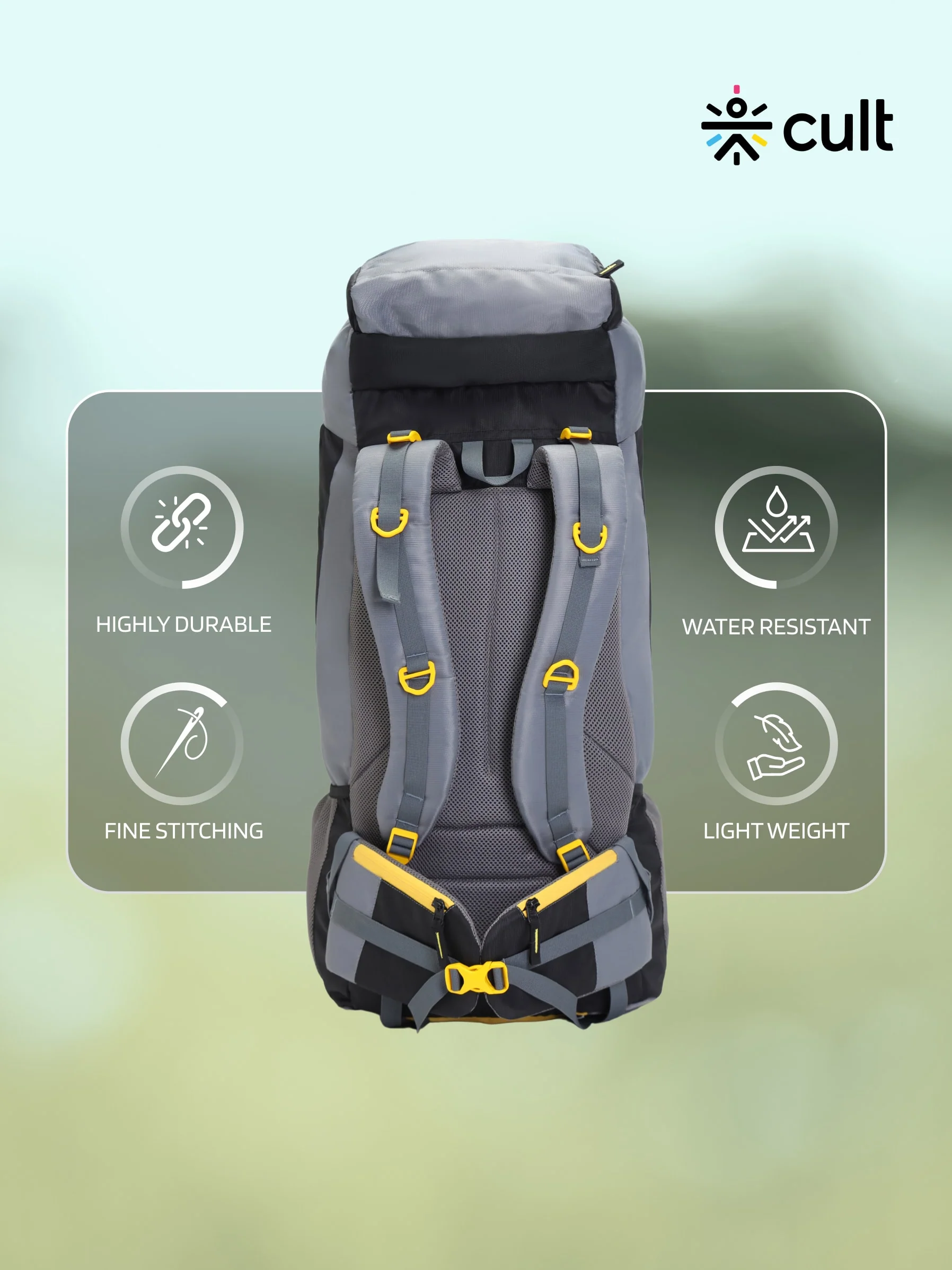Travel Rucksack 75 L Black - Image 5