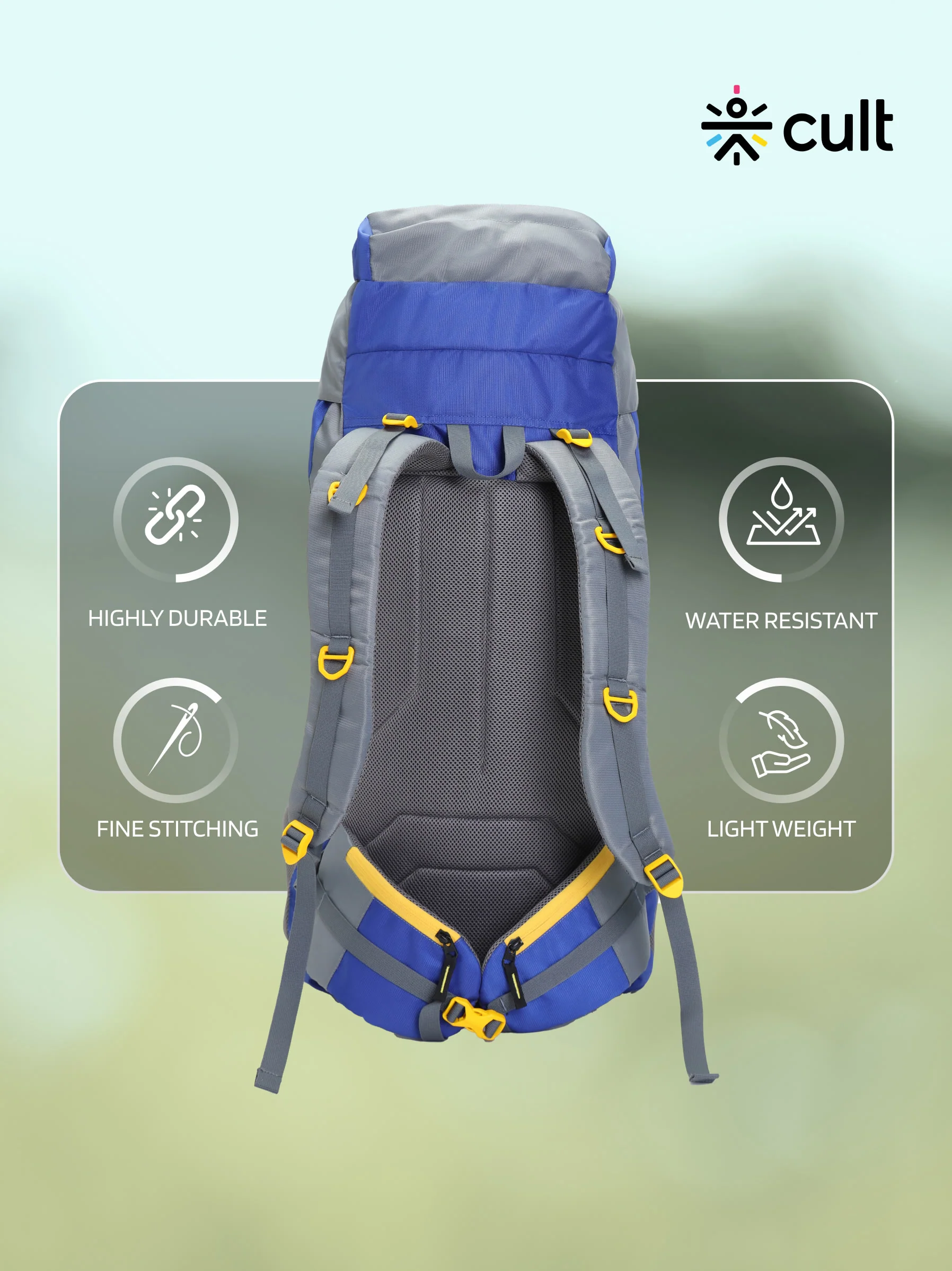 Travel Rucksack 75 L Blue - Image 5