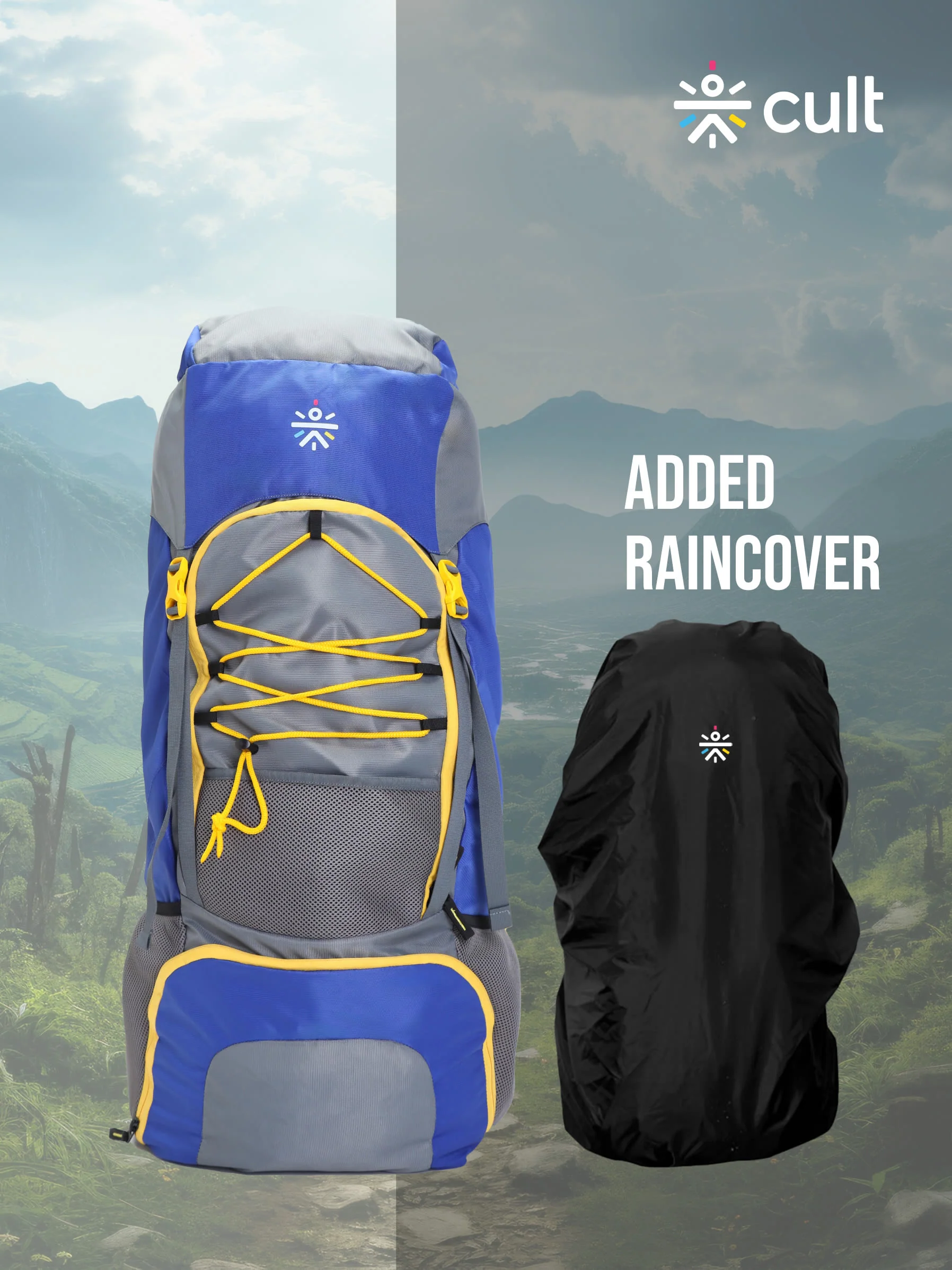 Travel Rucksack 75 L Blue - Image 6