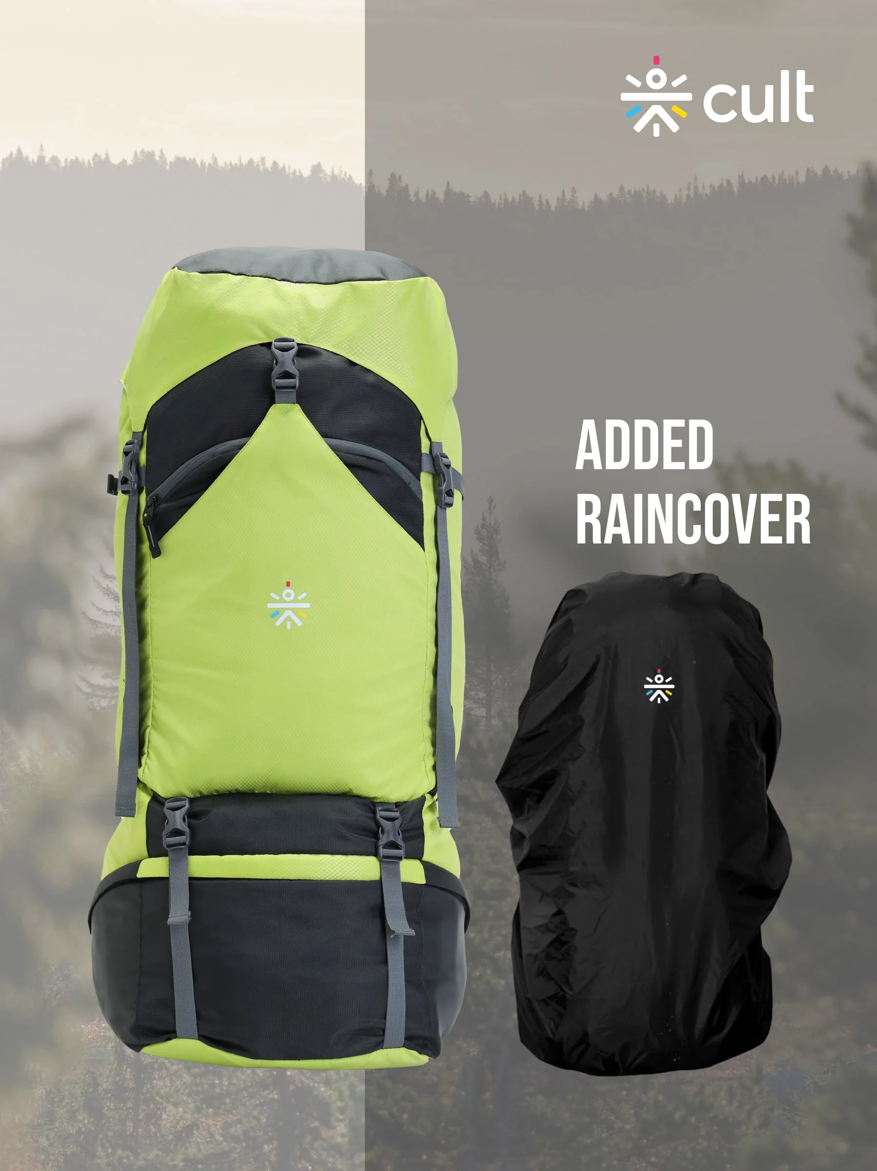 Travel Rucksack 75 L Green - Image 6