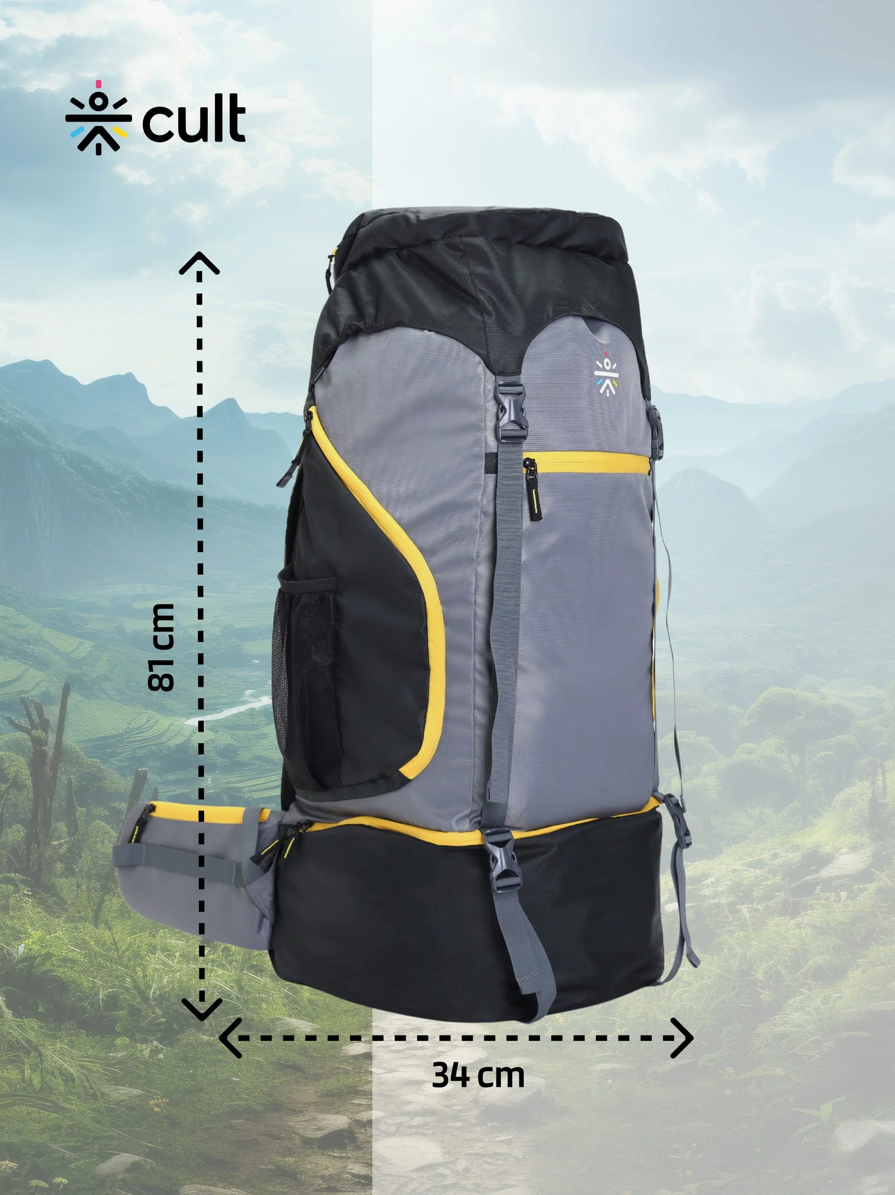 Travel Rucksack 80 L Black - Image 2