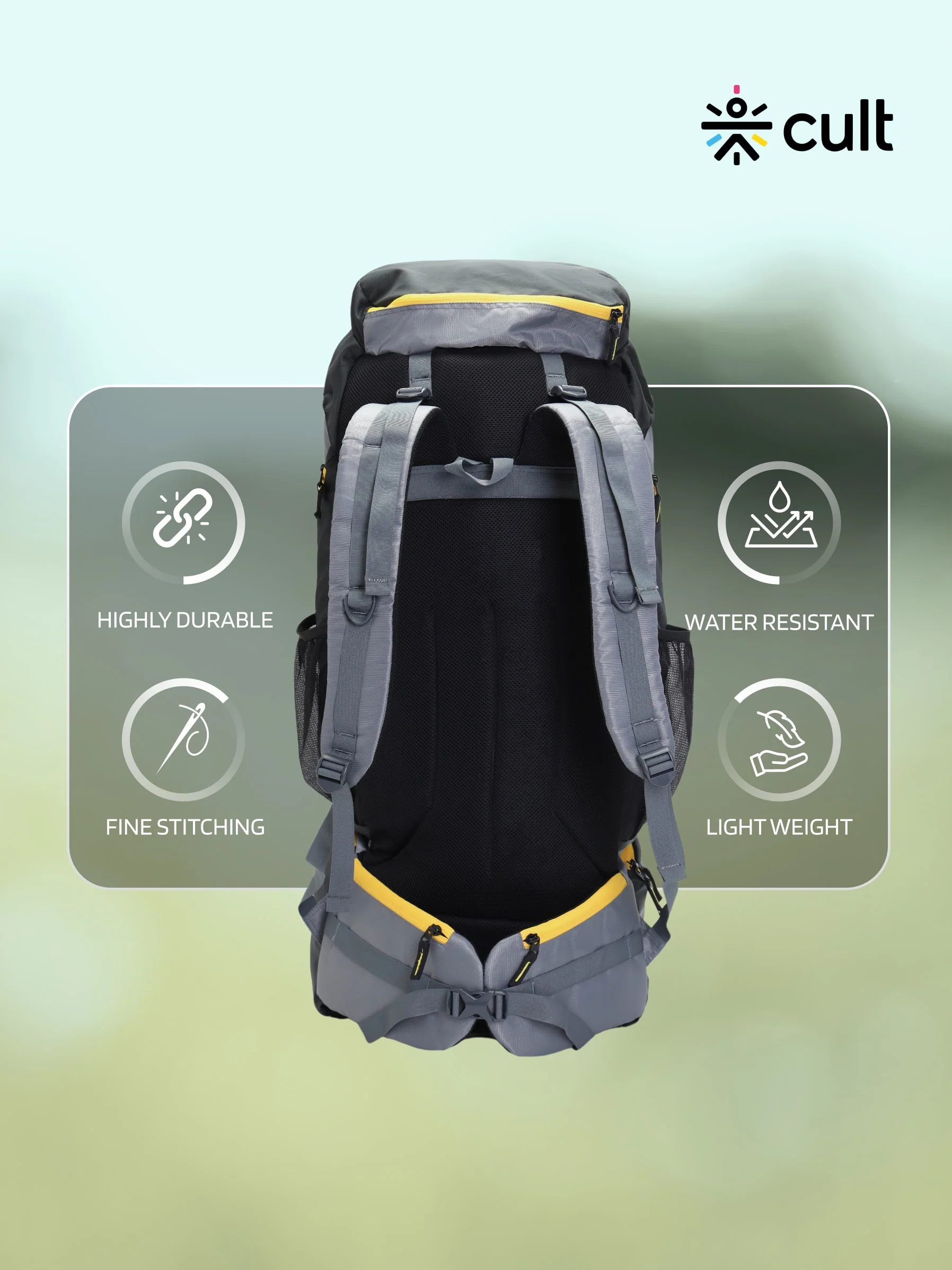 Travel Rucksack 80 L Black - Image 5