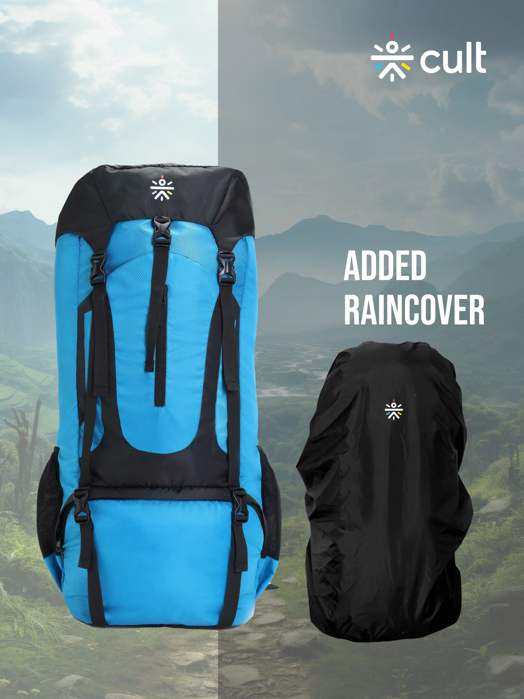 Travel Rucksack 80 L Blue - Image 6