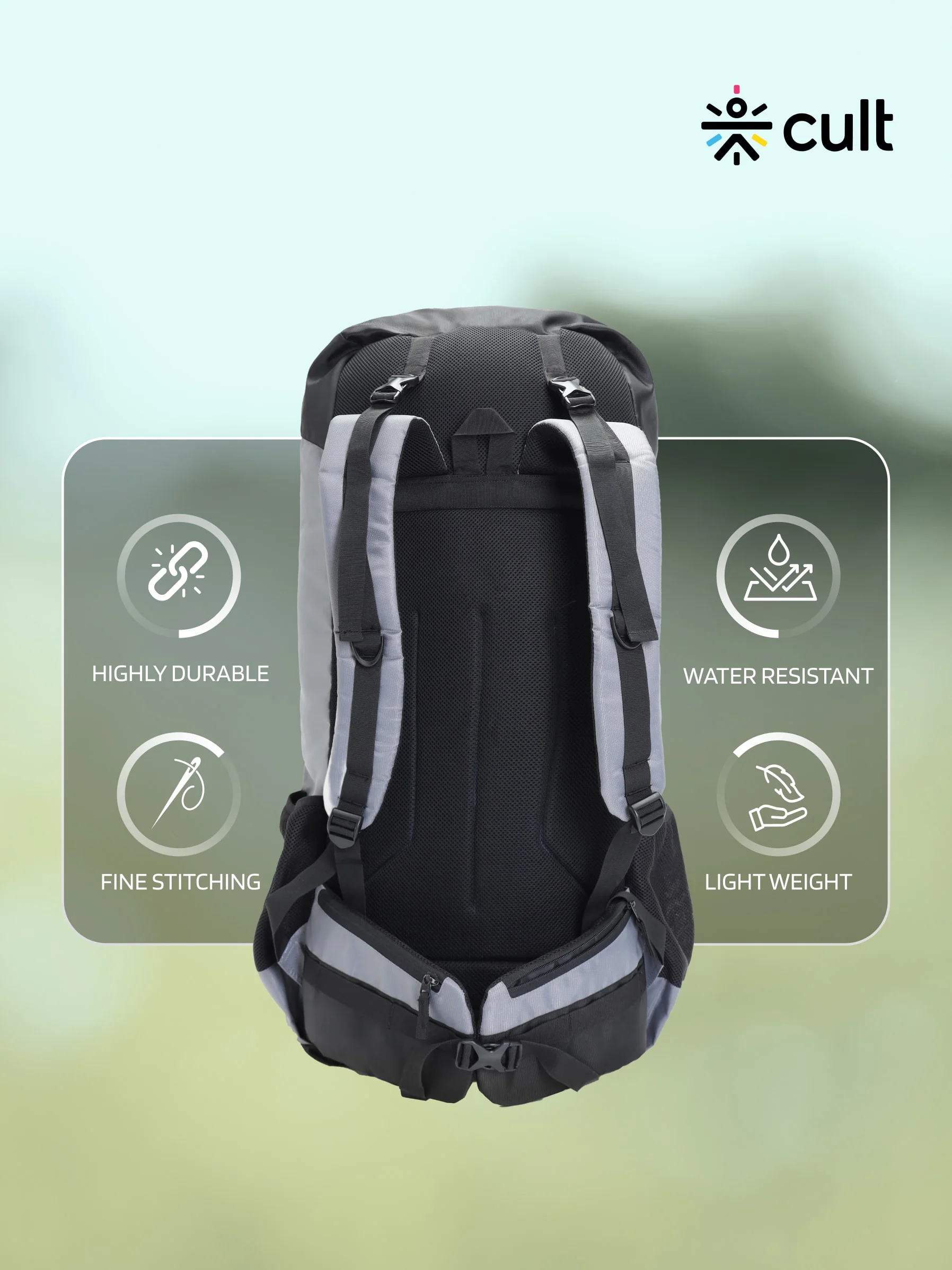 Travel Rucksack 80 L Grey - Image 5