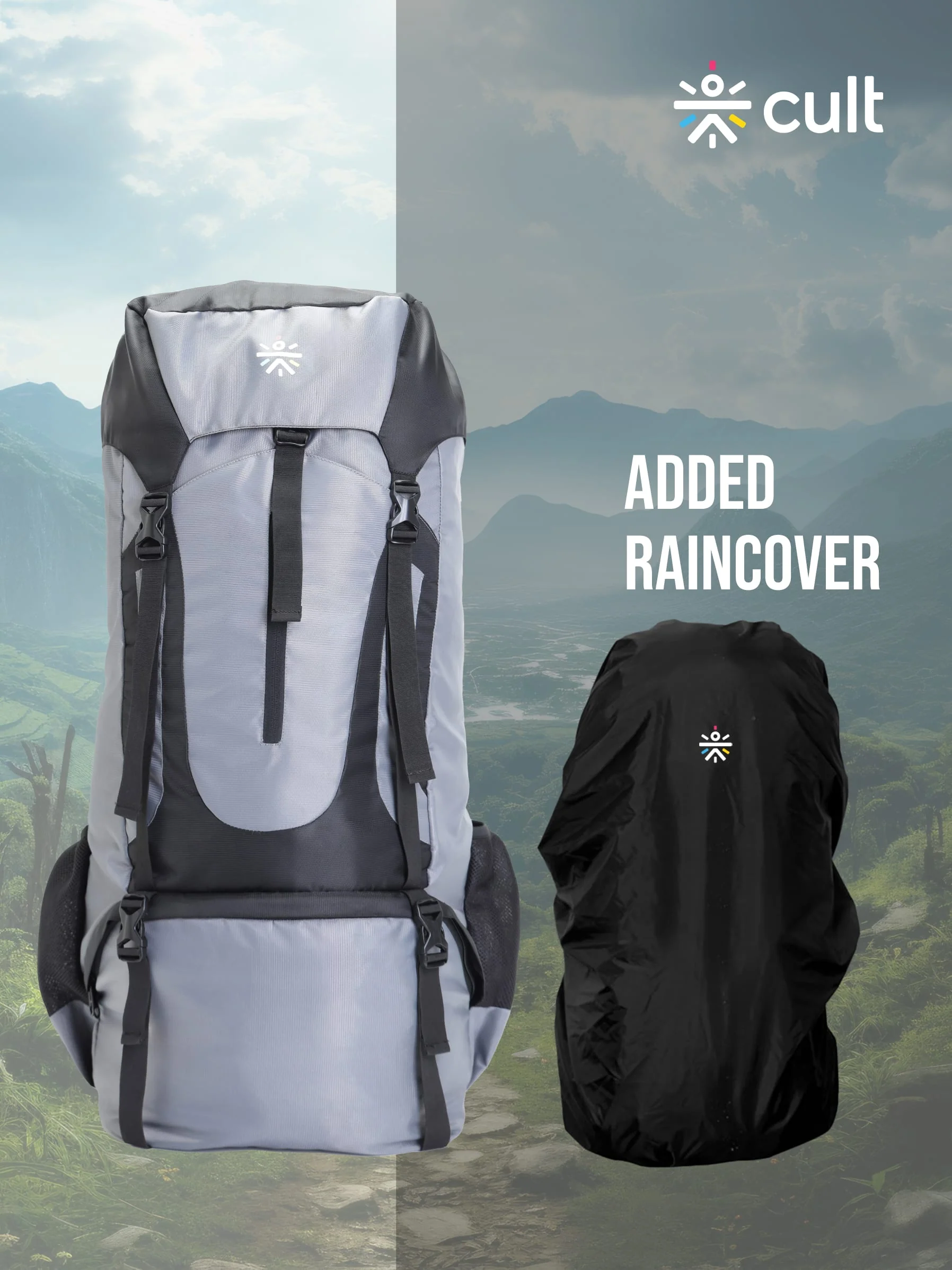Travel Rucksack 80 L Grey - Image 6