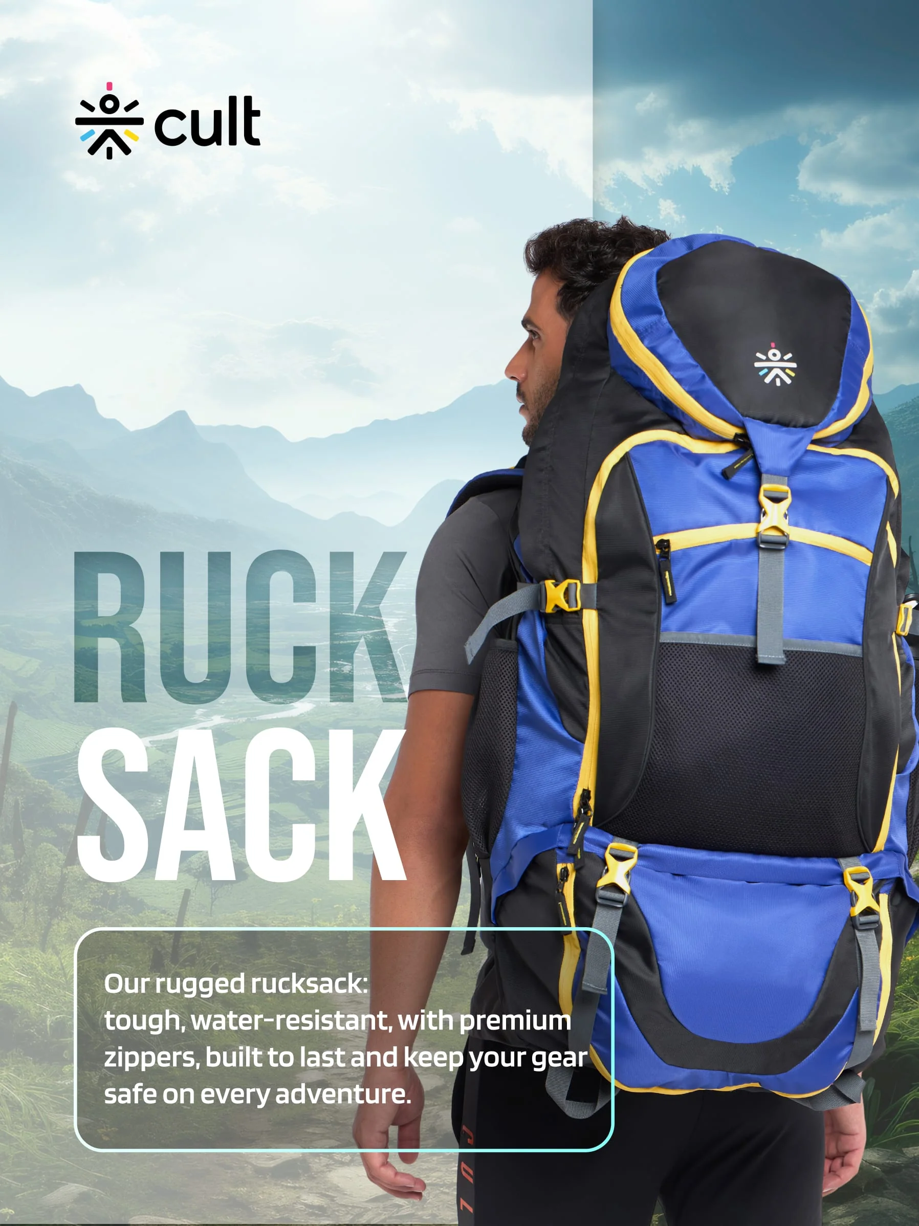 Travel Rucksack 95 L Blue - Image 7