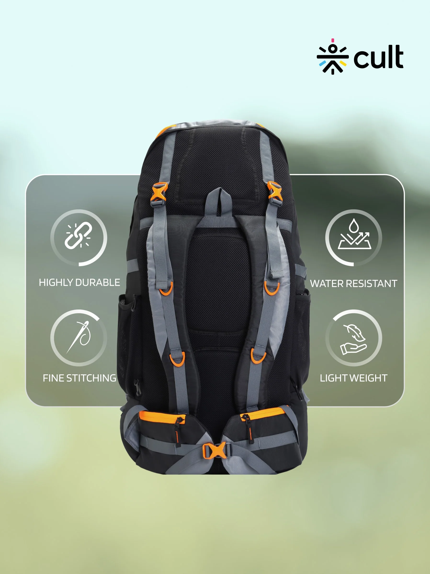 Travel Rucksack 95 L Grey - Image 5