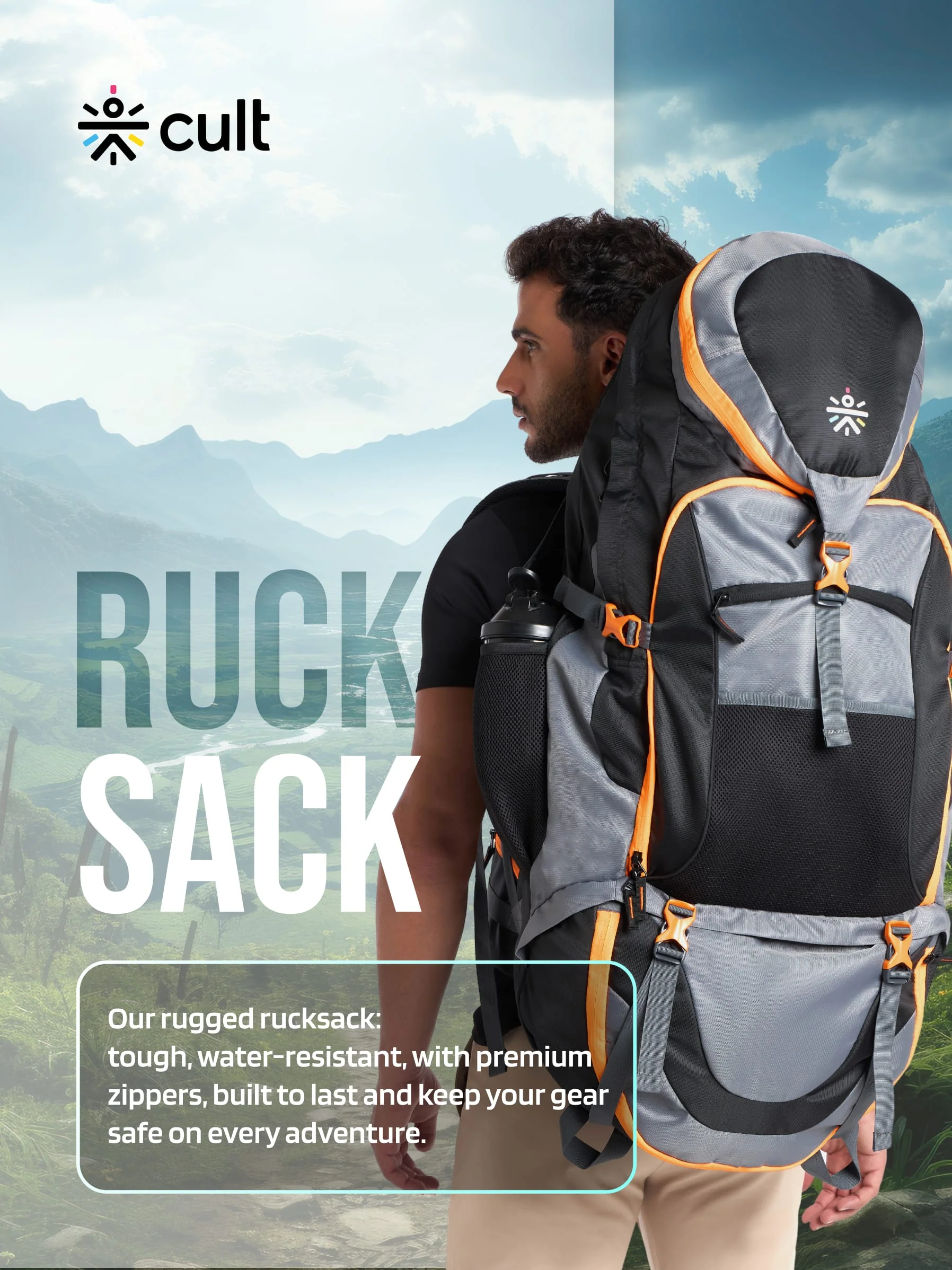 Travel Rucksack 95 L Grey - Image 7