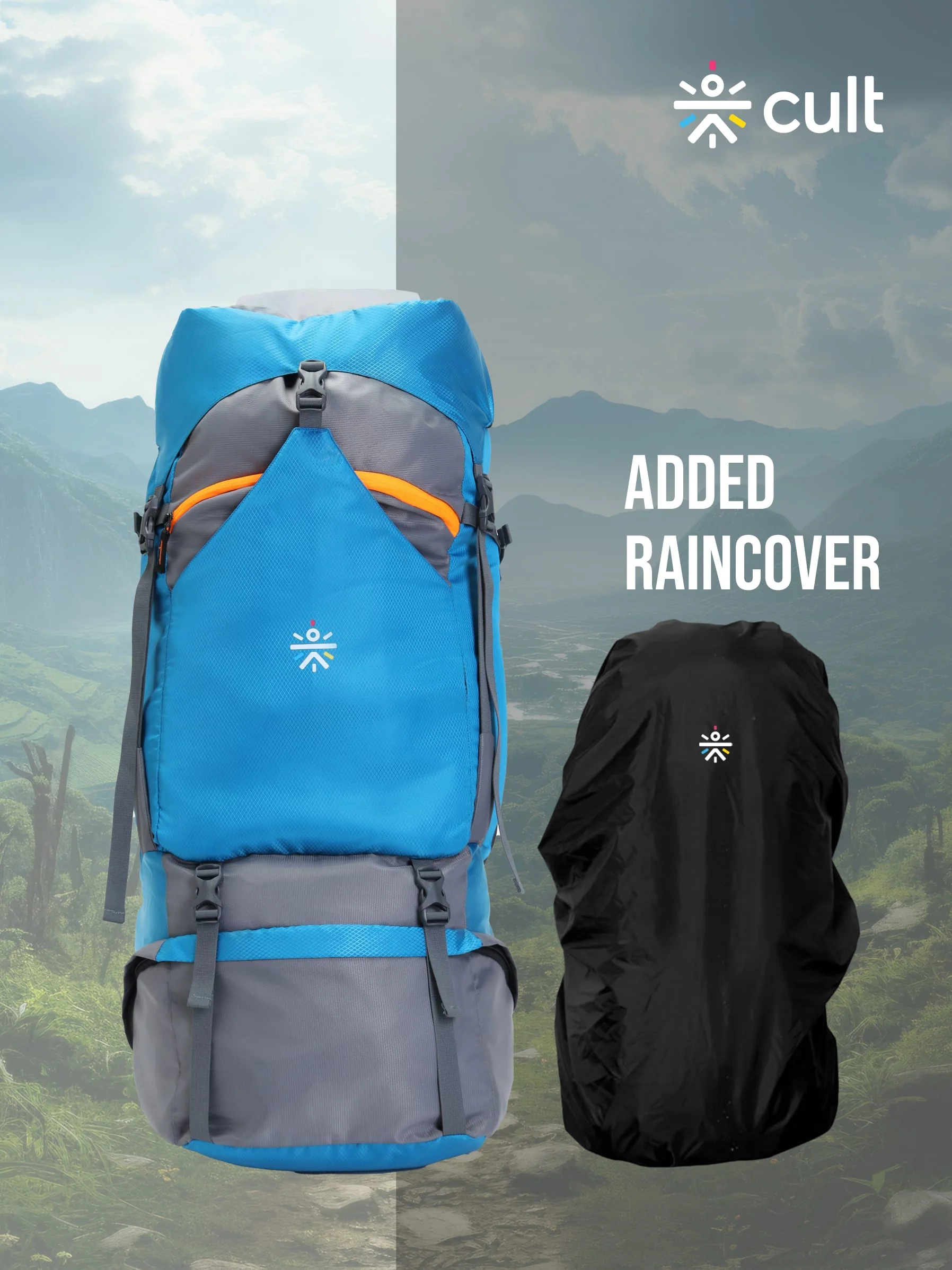 Travel Trekking Rucksack 75 L Blue - Image 6
