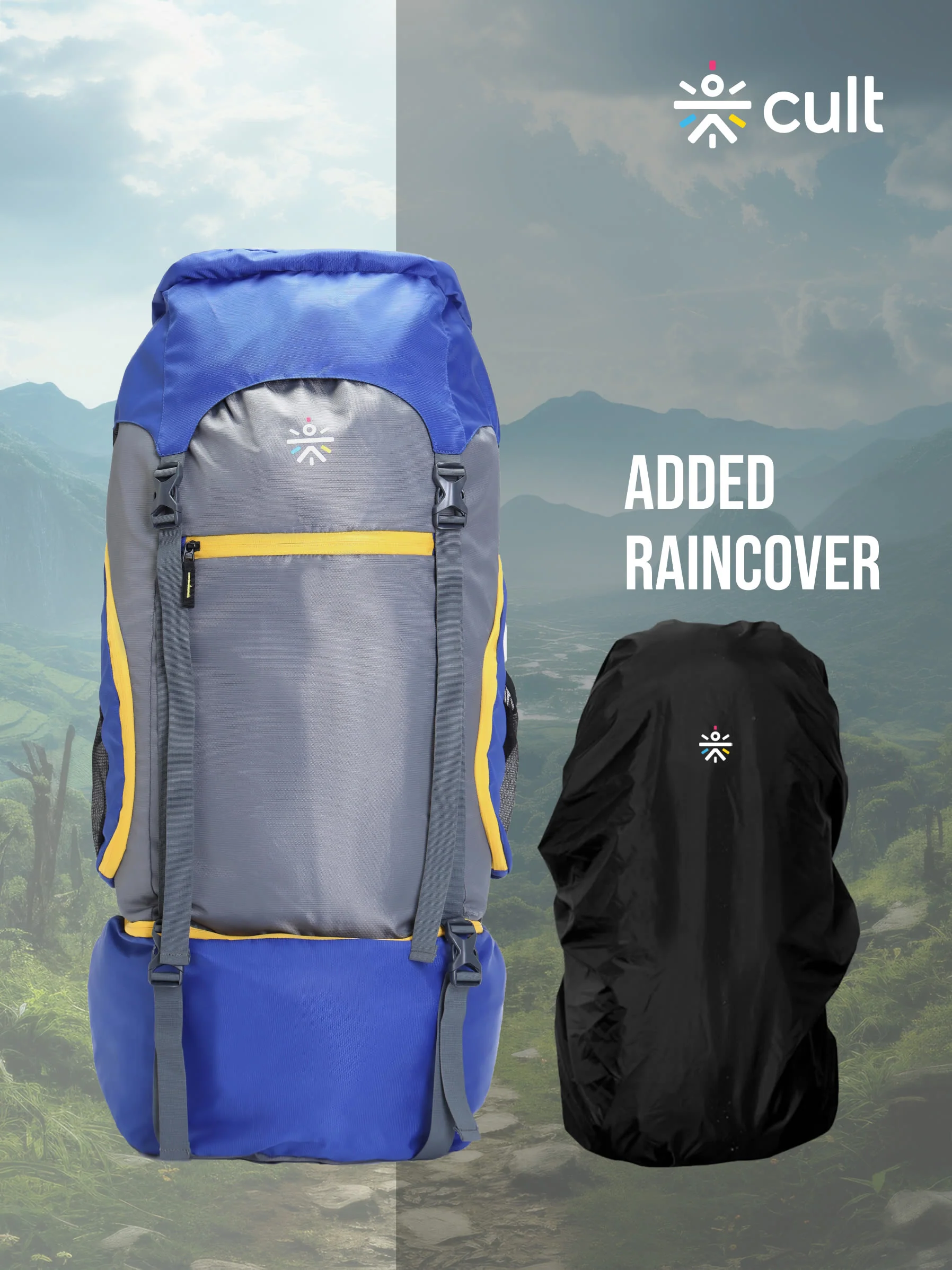 Travel Trekking Rucksack 80 L Blue - Image 6
